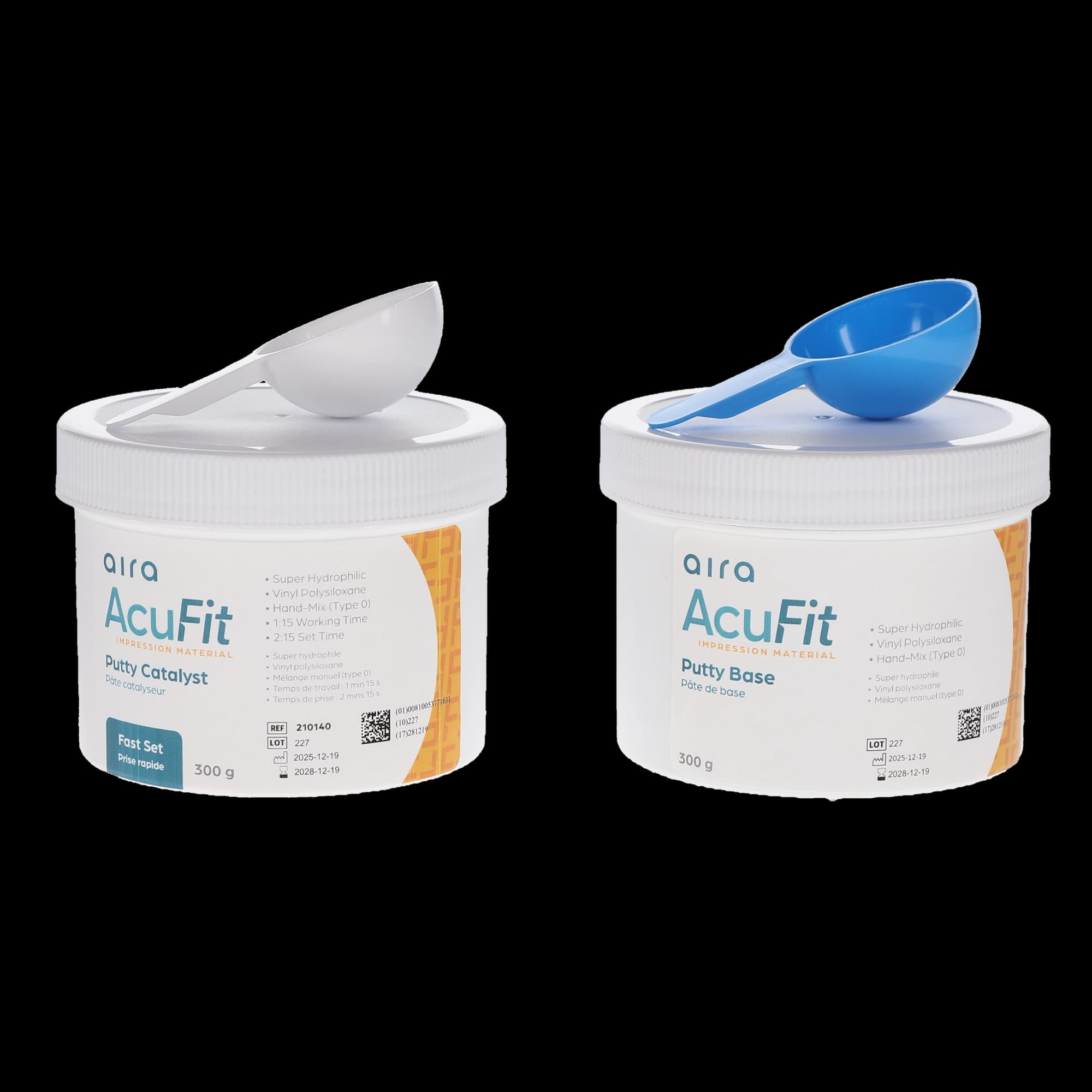 Aira VPS Putty Fast Set Dental Impression Material, 250 ml Base & 250 ml Catalyst, 210140 thumbnail 5