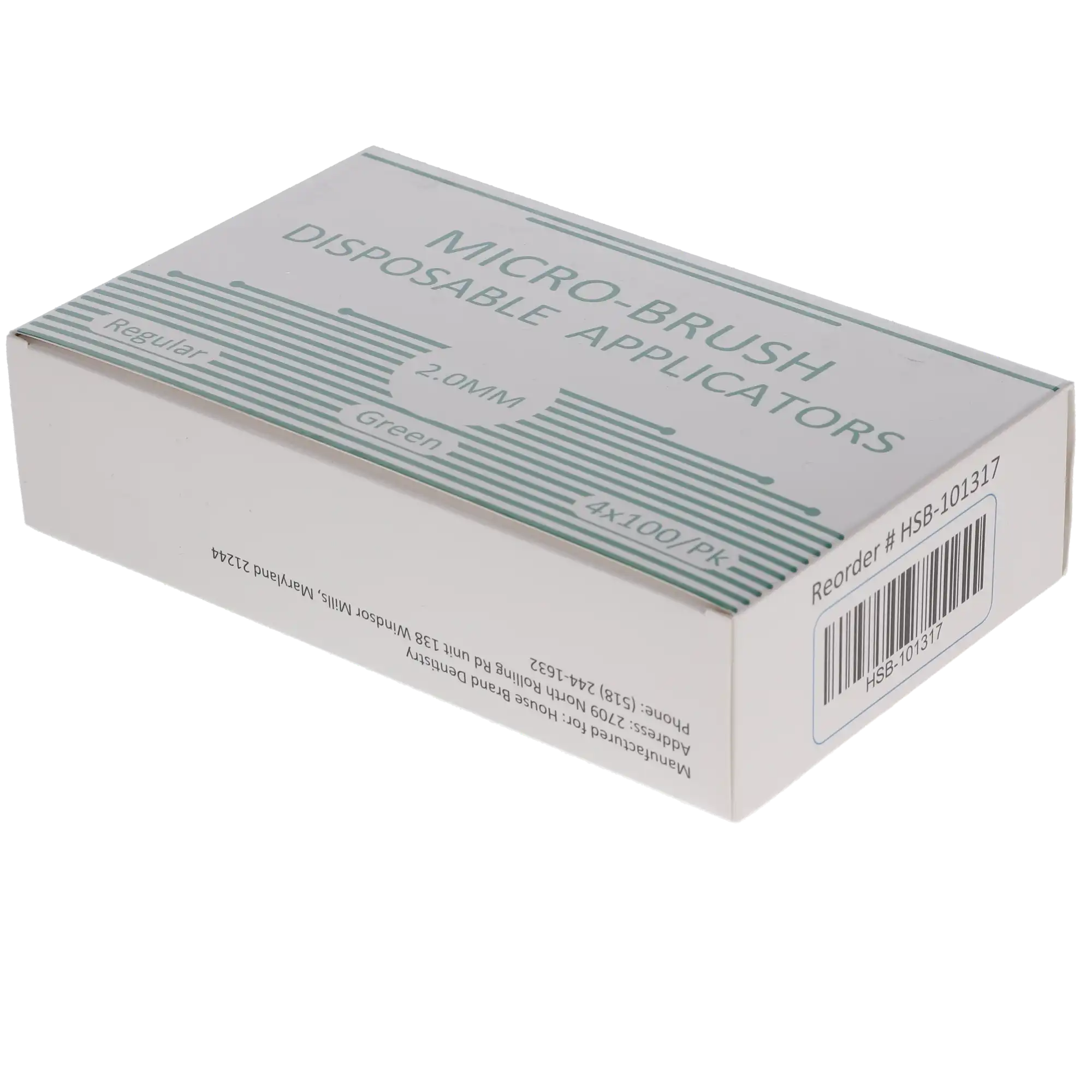 Micro-Brush Disposable Applicators, Regular, Green, 4 x 100/Pk thumbnail 3