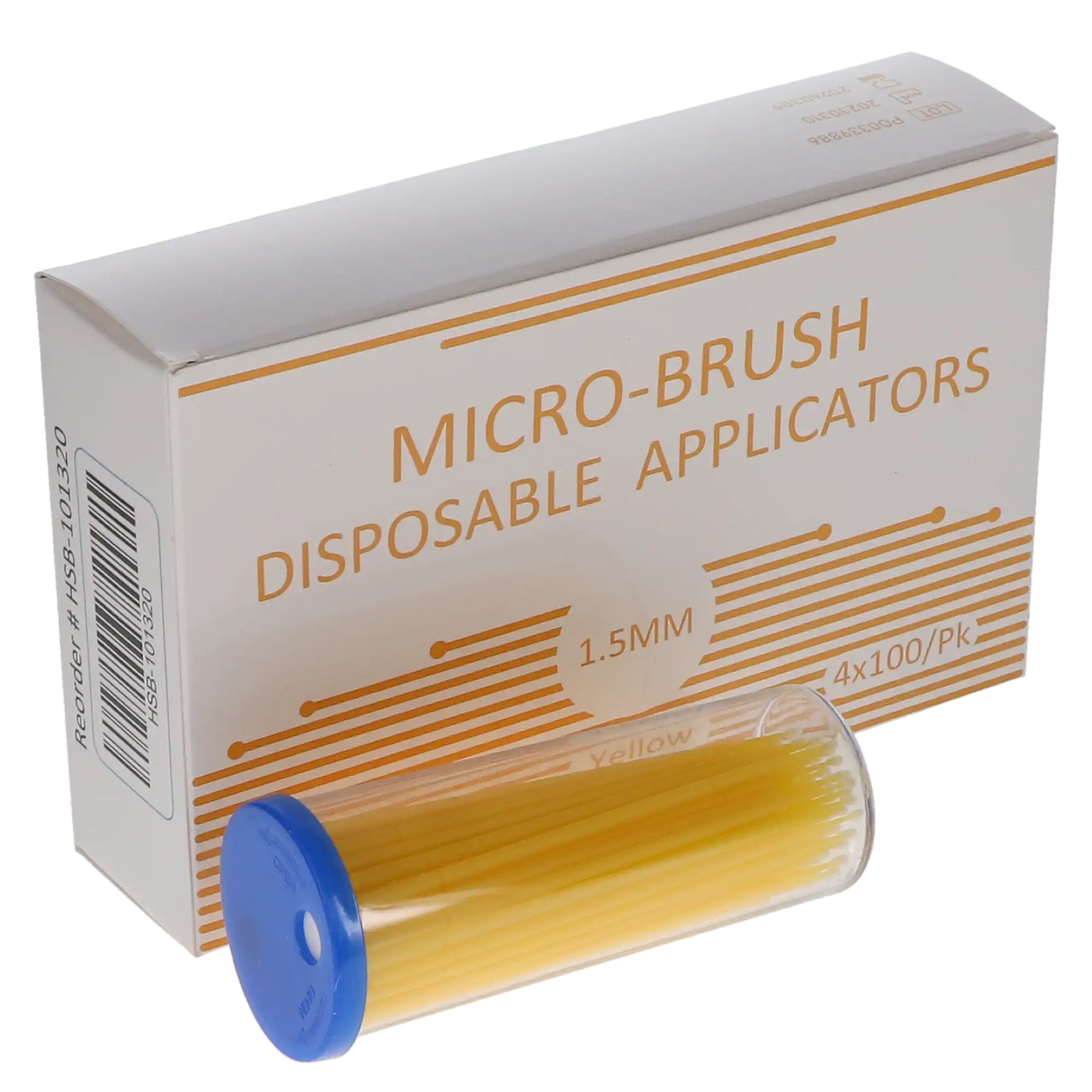 Micro-Brush Disposable Applicators, Fine, Yellow, 4 x 100/Pk thumbnail 2