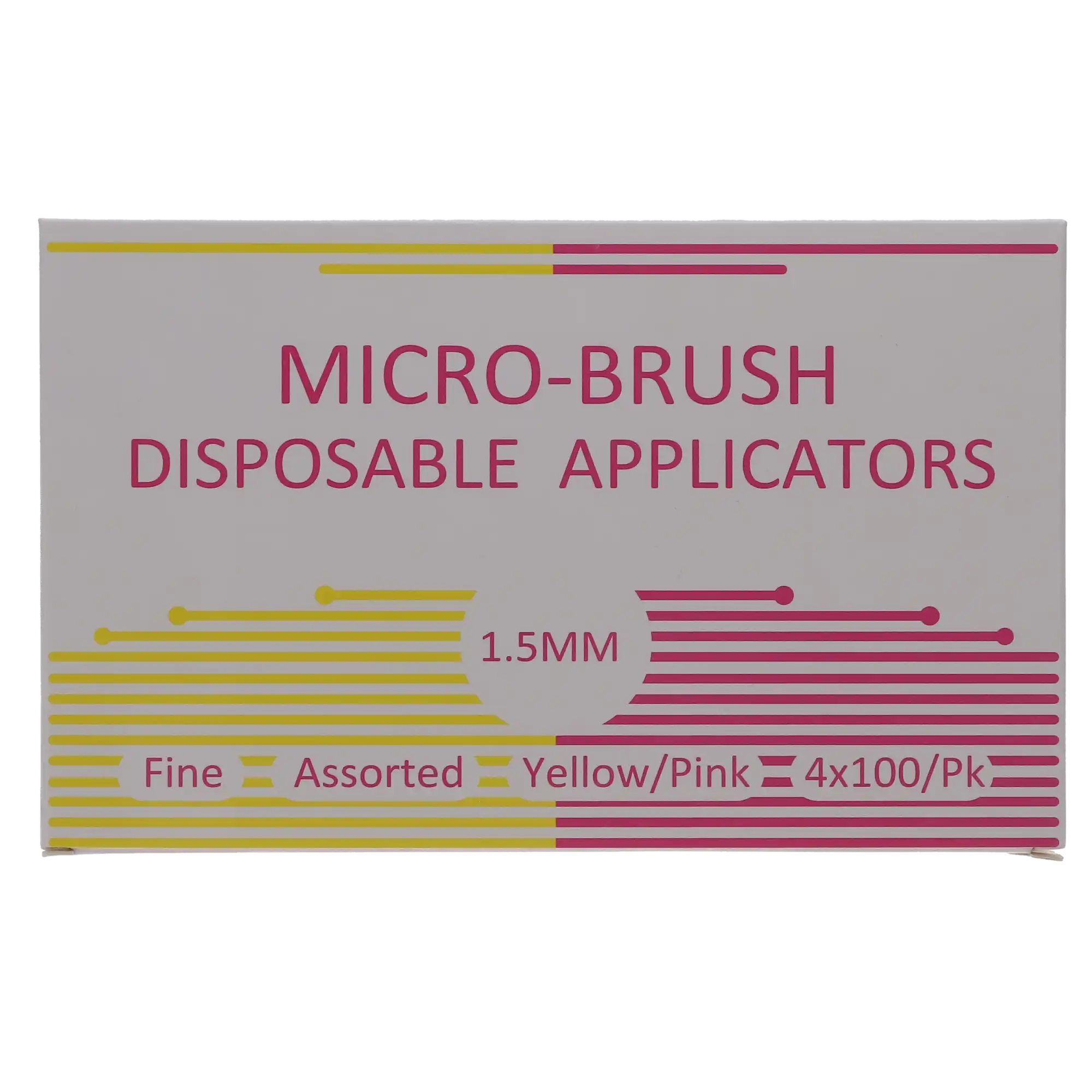 Micro-Brush Disposable Applicators, Fine, Assorted, Yellow/Pink, 4 x 100/Pk thumbnail 4