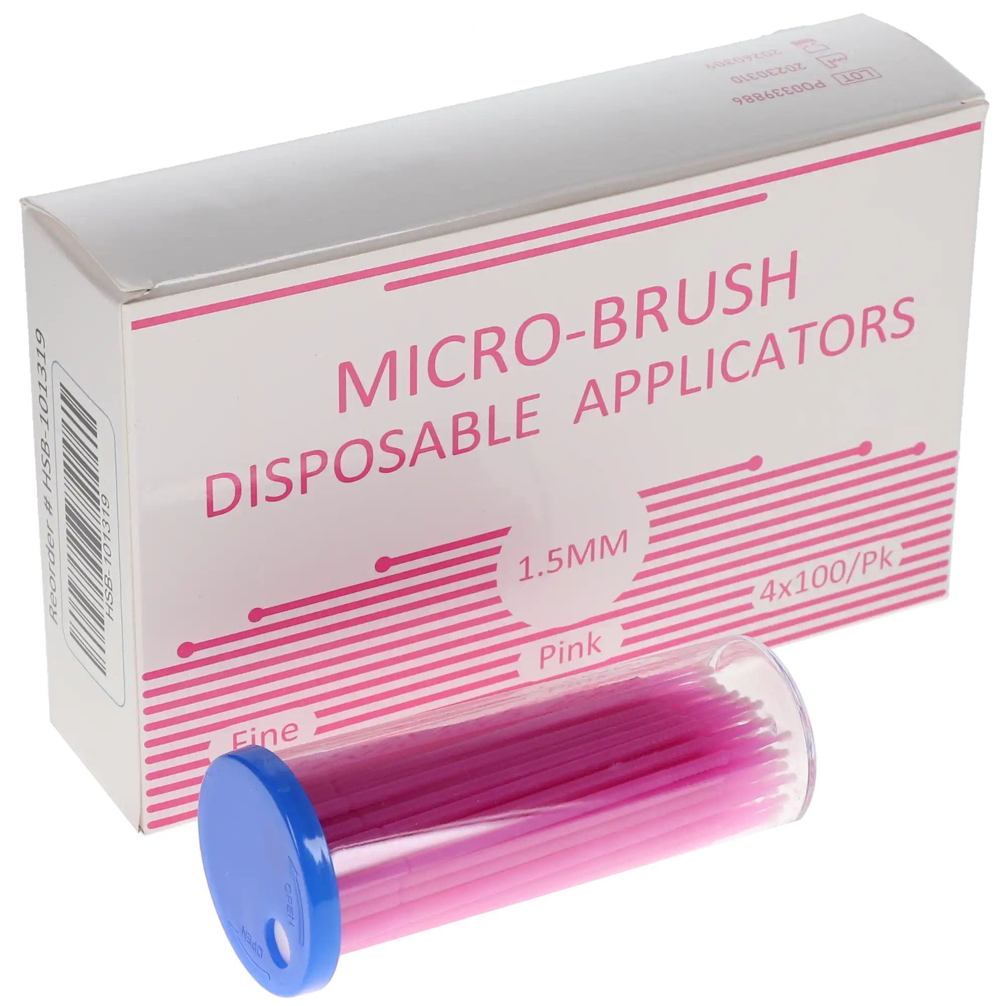 Micro-Brush Disposable Applicators, Fine, Pink, 4 x 100/Pk thumbnail 2