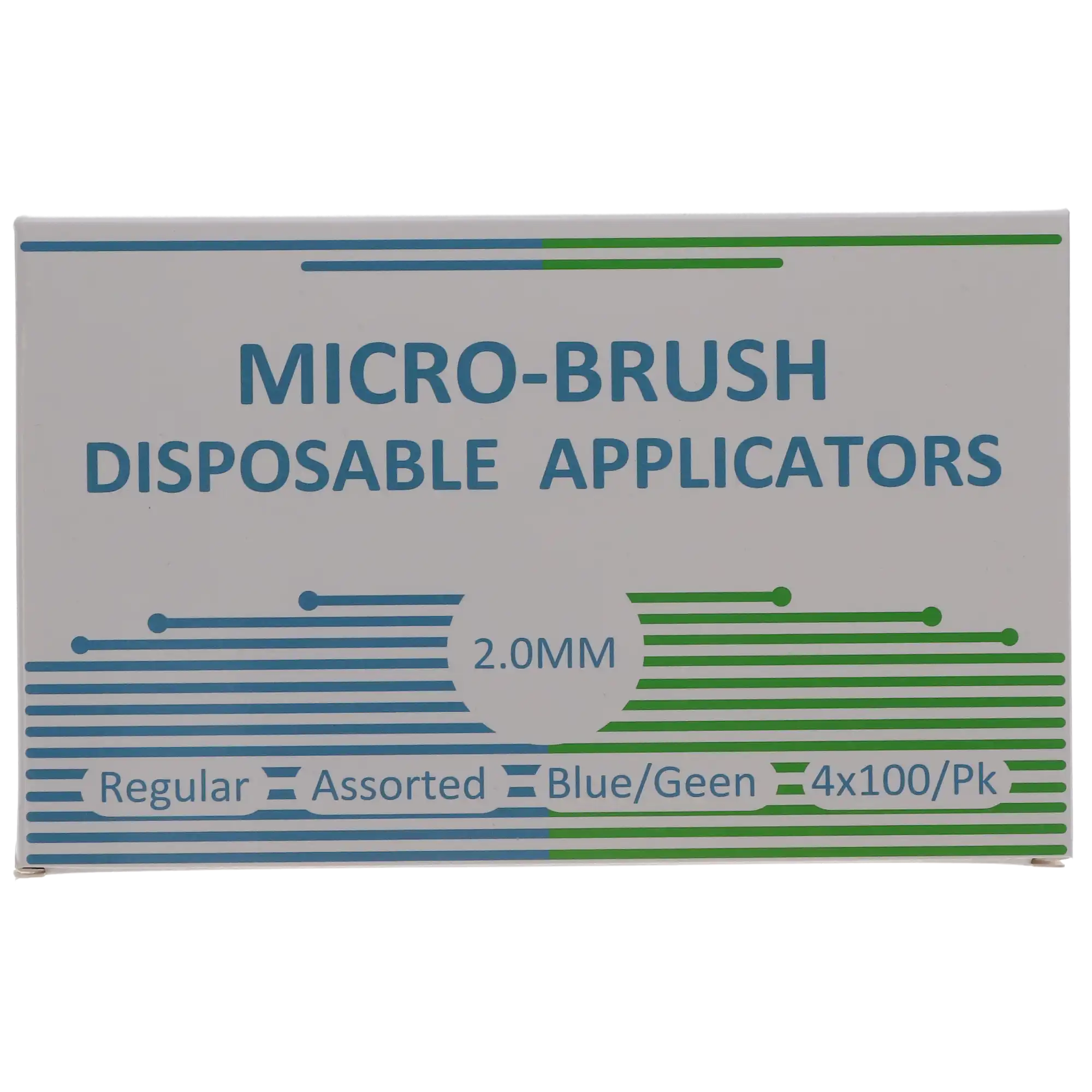 Micro-Brush Disposable Applicators, Regular, Assorted, Blue/Green, 4 x 100/Pk thumbnail 4