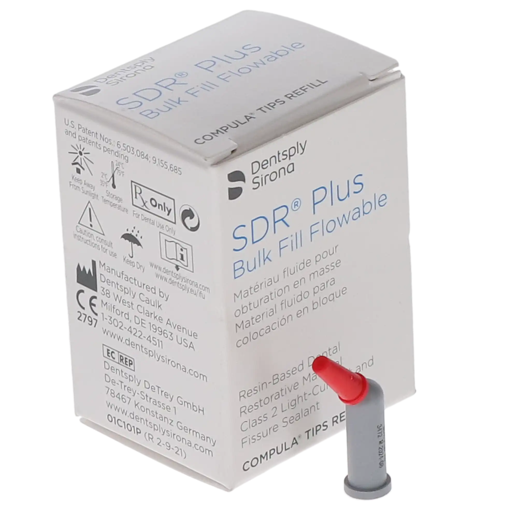 SureFil SDR Flow+ Bulk Fill Flowable Composite, Light-Cure, Compula Tip Refills, 0.25 g, Shade A3, 15/Pk, 61C108 thumbnail 2
