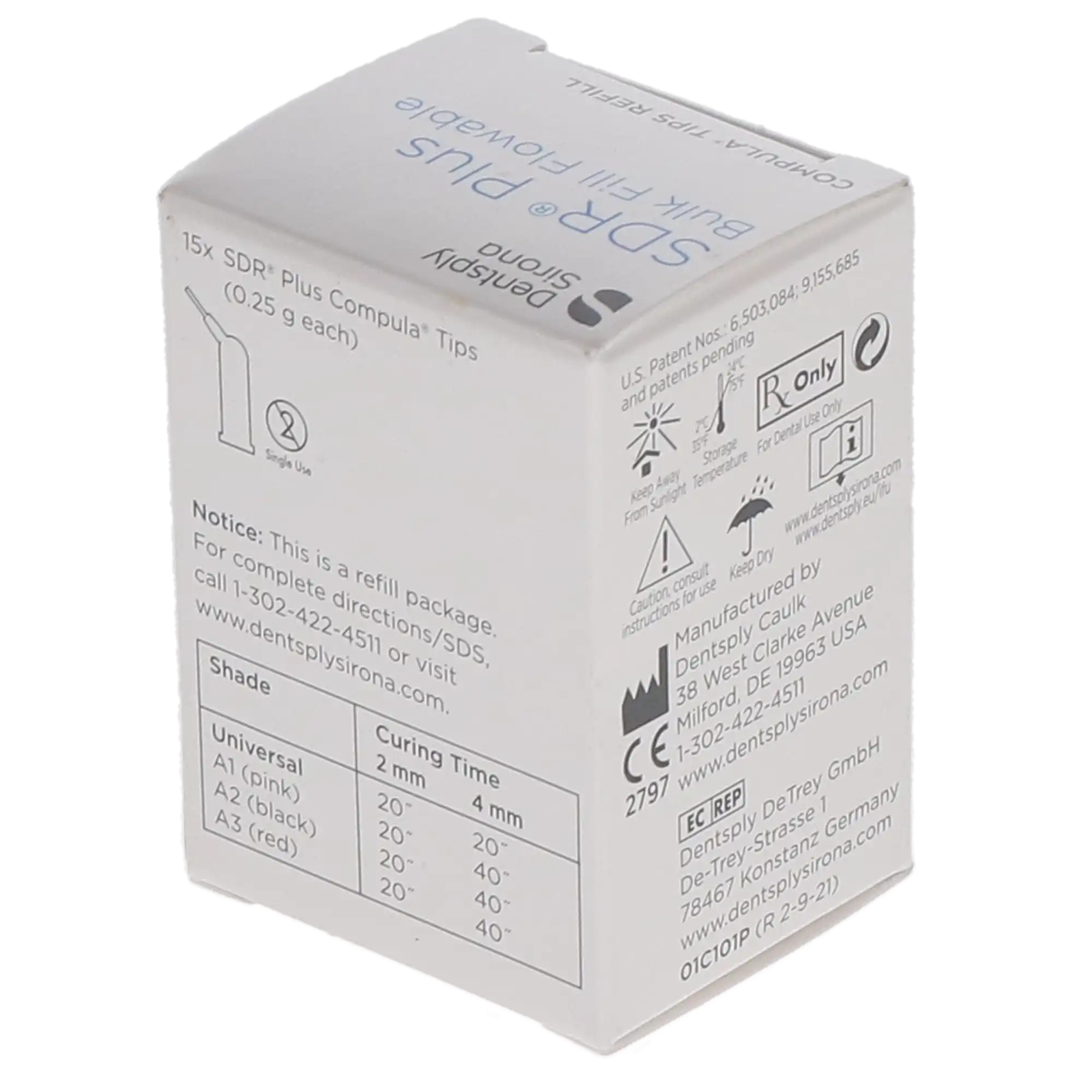 SureFil SDR Flow+ Bulk Fill Flowable Composite, Light-Cure, Compula Tip Refills, 0.25 g, Shade A3, 15/Pk, 61C108 thumbnail 3
