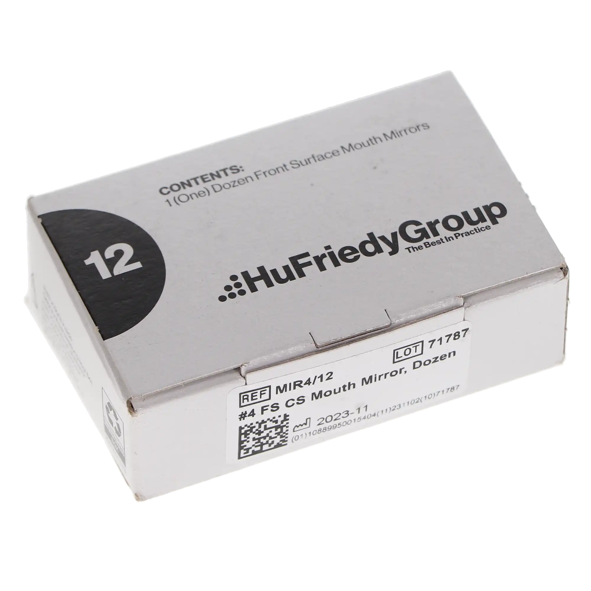 Hu-Friedy #4 Front Surface Cone Socket Mouth Mirror, Rhodium-Coated, Single-Sided, 22 mm, 12/Pkg, MIR4/12 thumbnail 5