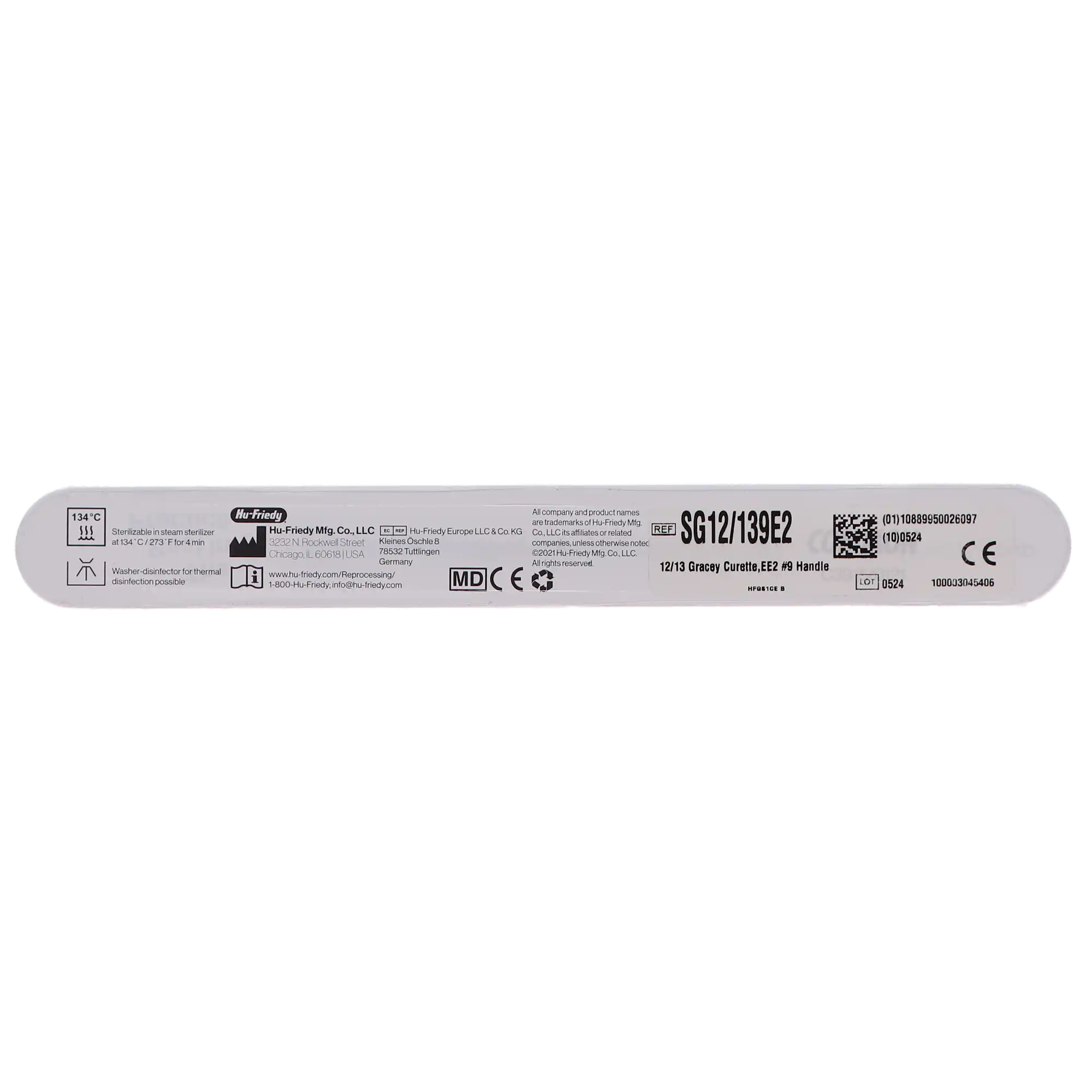 Hu-Friedy EverEdge 2.0 Gracey Curette 12/13, Double-End, #9 Handle, Stainless Steel, SG12/139E2 thumbnail 5