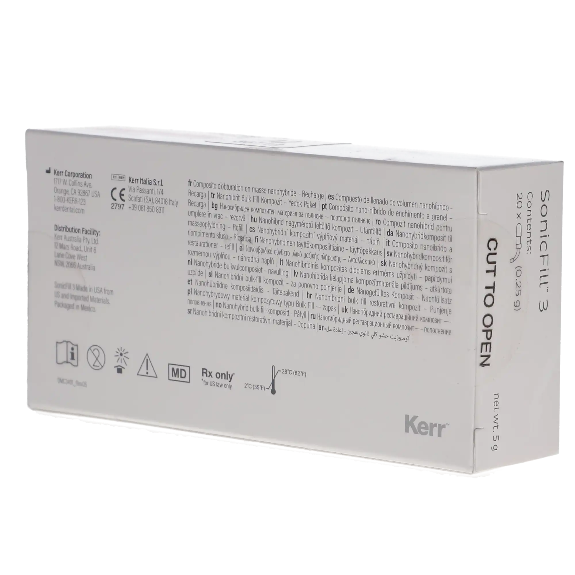 Kerr SonicFill 3 SingleFill Bulk Fill Composite Refill, Shade A2, 20 x 0.25g Unidose Tips, #36712 thumbnail 10
