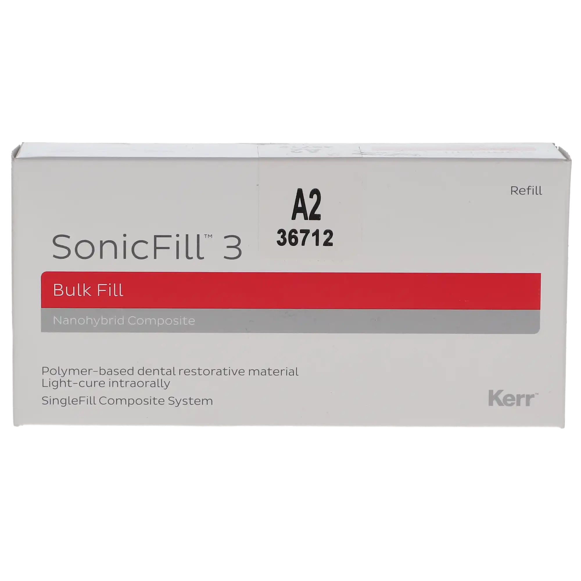 Kerr SonicFill 3 SingleFill Bulk Fill Composite Refill, Shade A2, 20 x 0.25g Unidose Tips, #36712 thumbnail 11