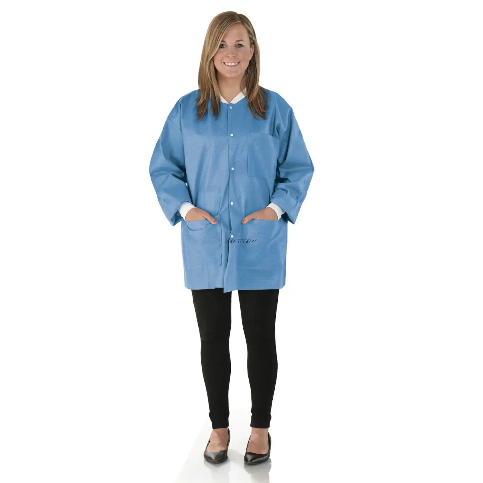 Medicom SafeWear Hipster Jacket, Deep Blue, 2X-Large, SMS Polypropylene, 12/Pack, 8101-E thumbnail 8