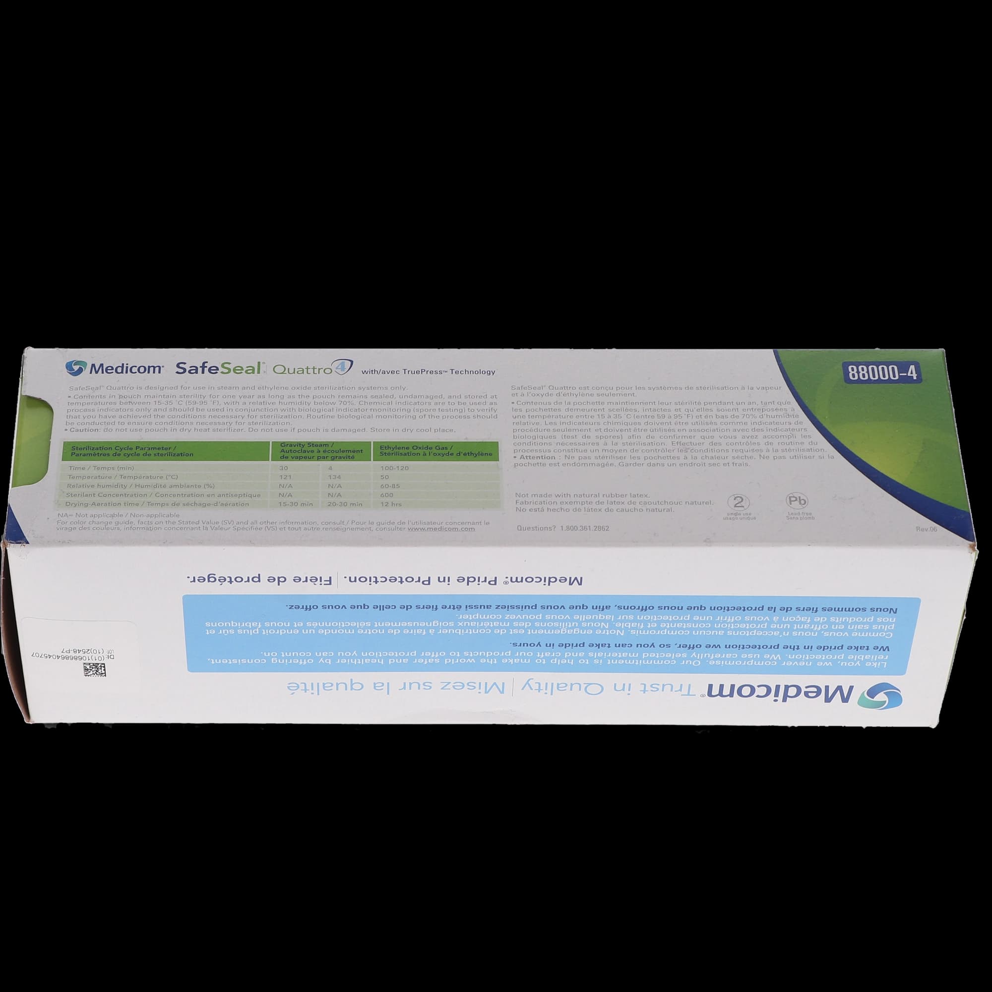 Medicom SafeSeal Quattro Self-Sealing Sterilization Pouches, 2.75" x 9", 200/Box, 88000-4 thumbnail 11