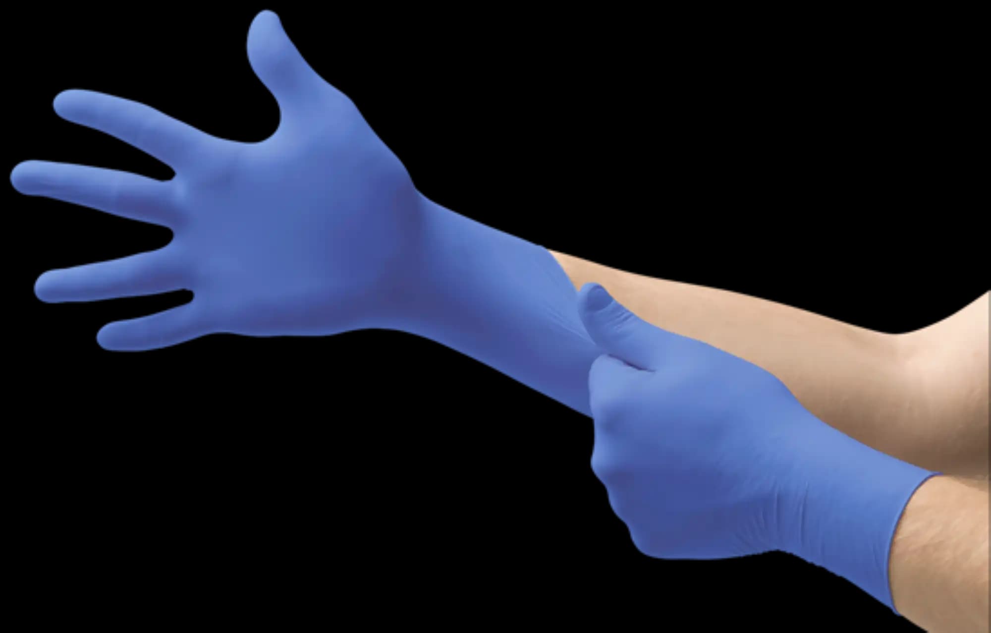 Micro-Touch Micro-Thin Nitrile Exam Gloves, Powder-Free, Non-Sterile, Large, Blue, Textured Fingertips, 300/Box, 6034313 thumbnail 10