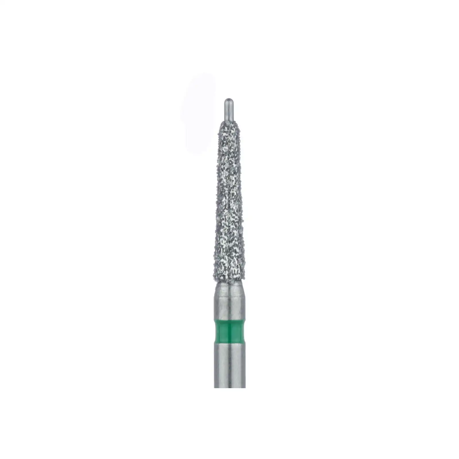 Meisinger 508G-016-FG Crown Preparation Diamond Bur, Tapered Guide Pin, FG, 1.6 mm Head Diameter, Coarse Grit, Green Ring, 5/Pk thumbnail 3