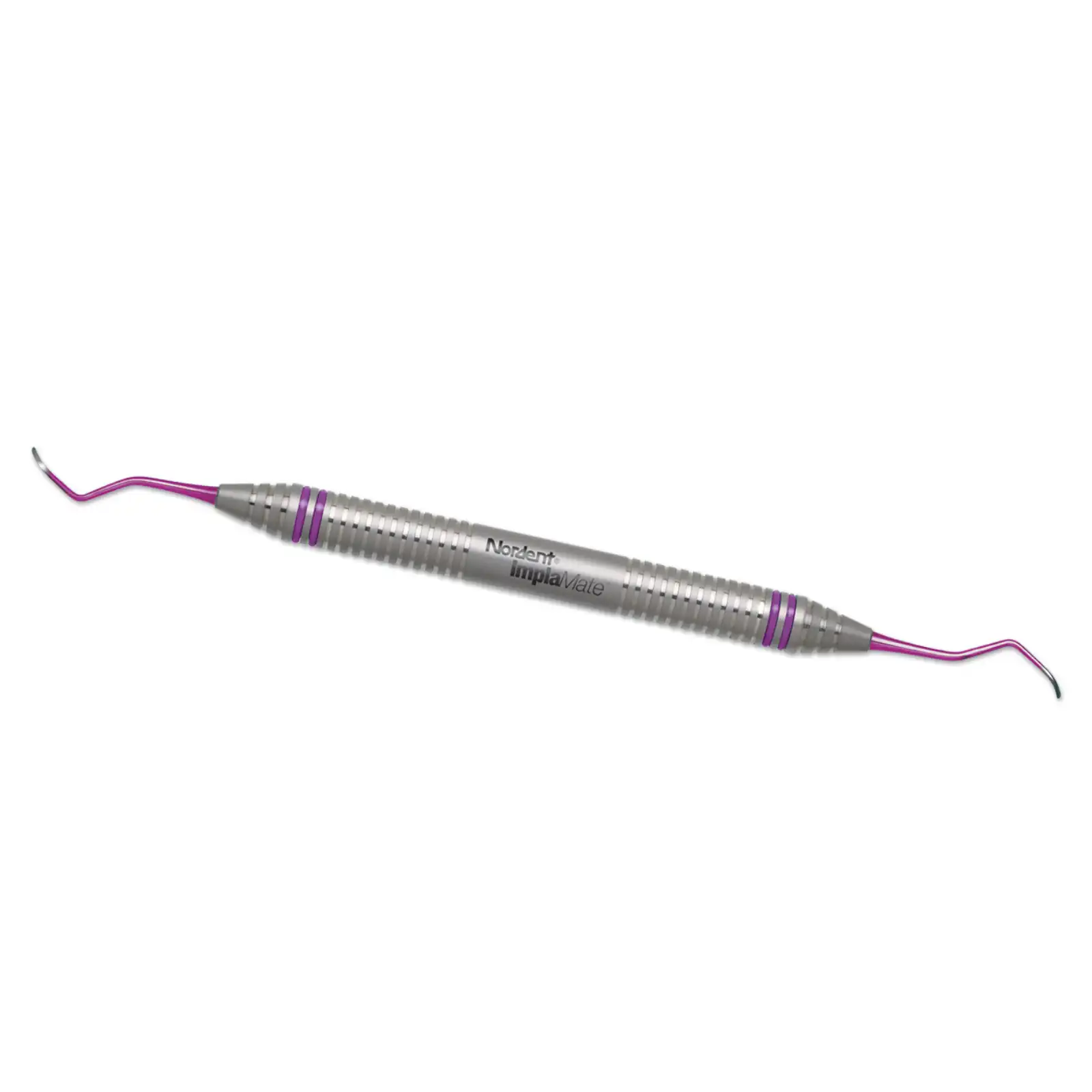 Nordent ImplaMate Implant Scaler, Offset Sickle #N67, Double End, Titanium Tips, DuraLite ColorRings Handle, CEISN67 thumbnail 2