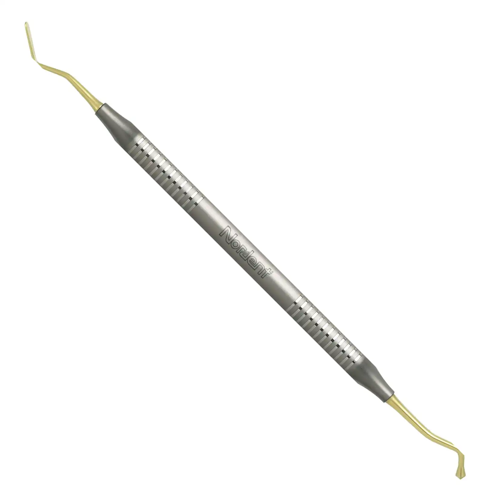 Nordent Composite Placement Instrument #22T, Double-Ended Paddle/Acorn, Titanium Nitride Coated, DuraLite Round Handle, Stainless Steel, REPFI22T thumbnail 2