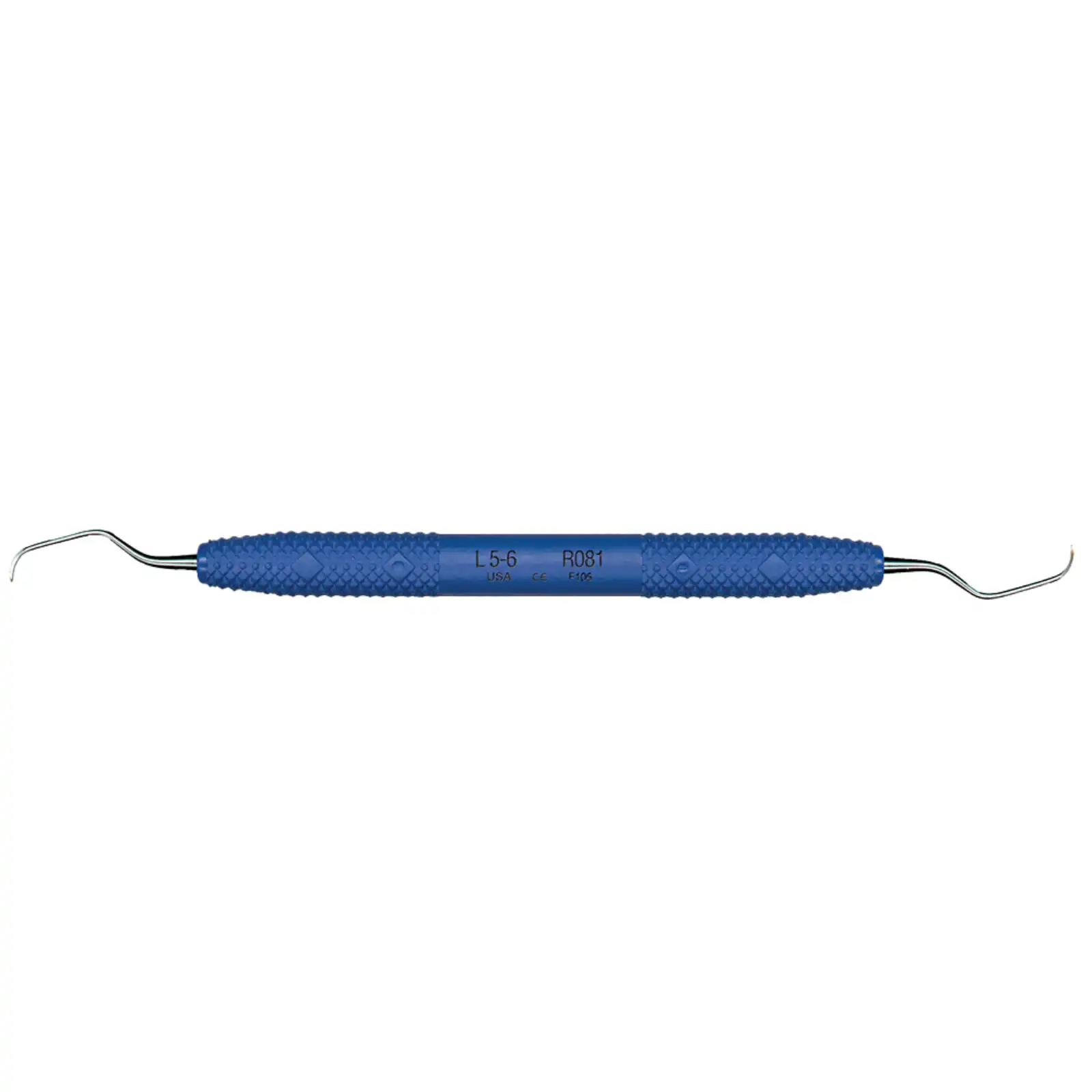 PDT Cruise Universal Curette, Langer 5/6, Double-End, Nautical Blue Resin Handle, R081 thumbnail 2