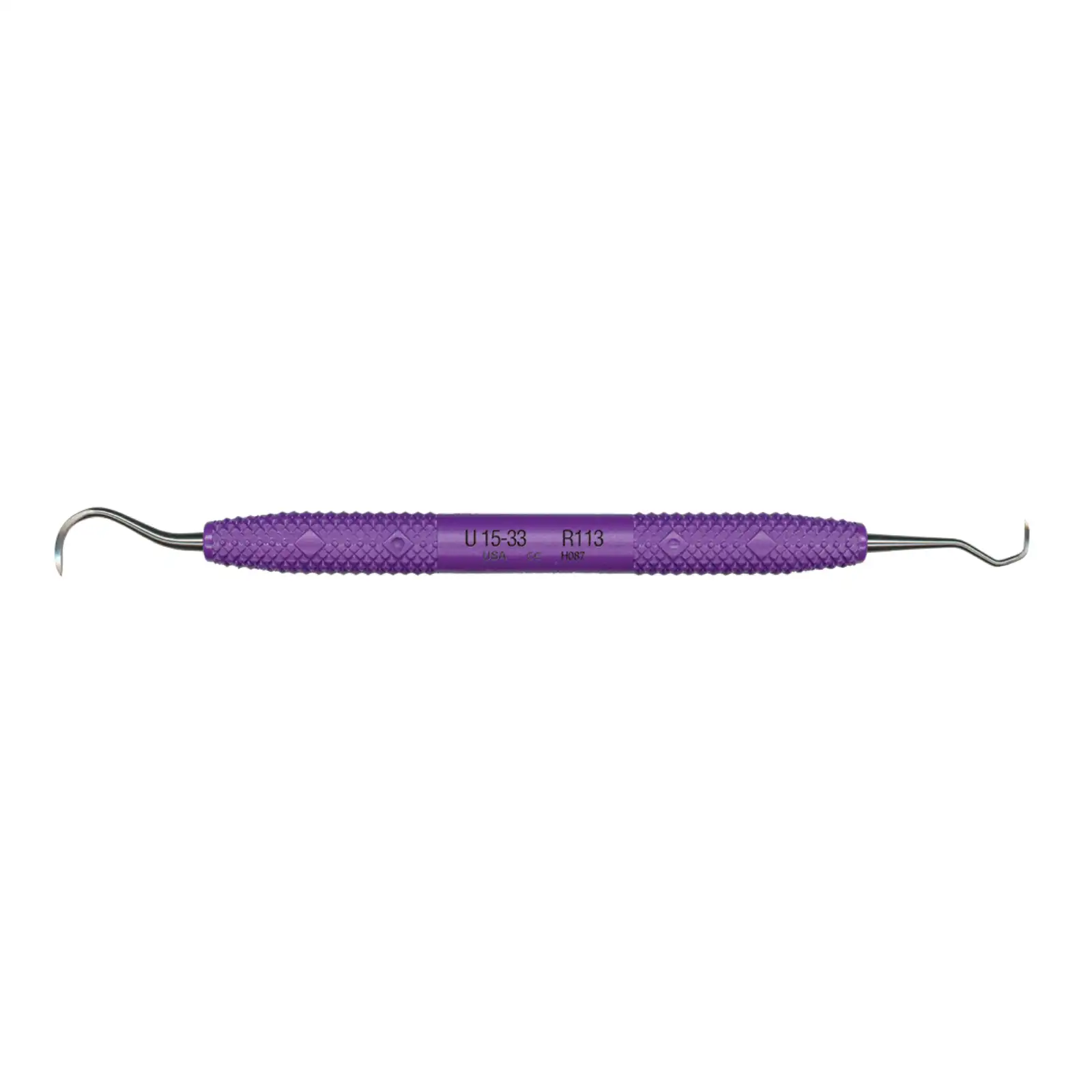 PDT Cruise Line U15/33 Double-Ended Sickle/Jacquette Scaler, Purple Solid Resin Handle, R113 thumbnail 2