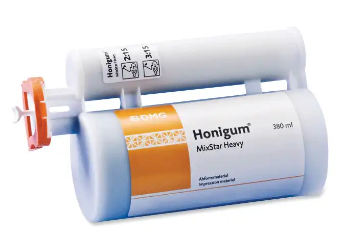 Honigum Automix Heavy Body VPS Impression Material, Regular Set, 4 x 50 ml Cartridges with 12 Automix Tips, Blue, 999766 thumbnail 2