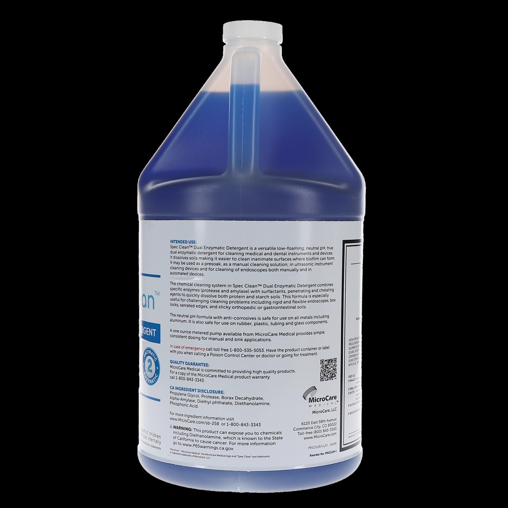 Spec Clean Single Enzymatic Detergent, 1 Gallon, EZ128-1 thumbnail 4