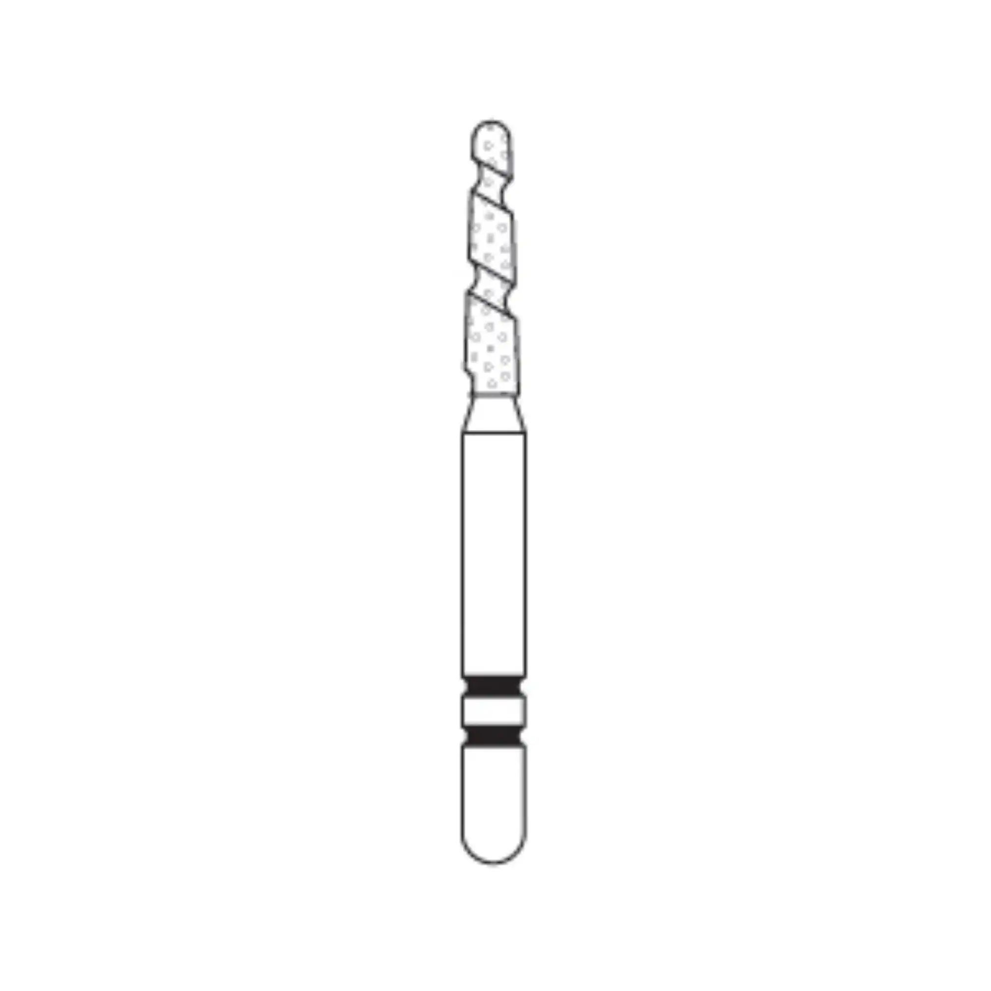 Two Striper TS2000 Diamond Bur FG, Round End Taper, #2003.7, Coarse, Green, 1.4 mm Major/0.9 mm Minor, 5/Pk, 2000037 thumbnail 2