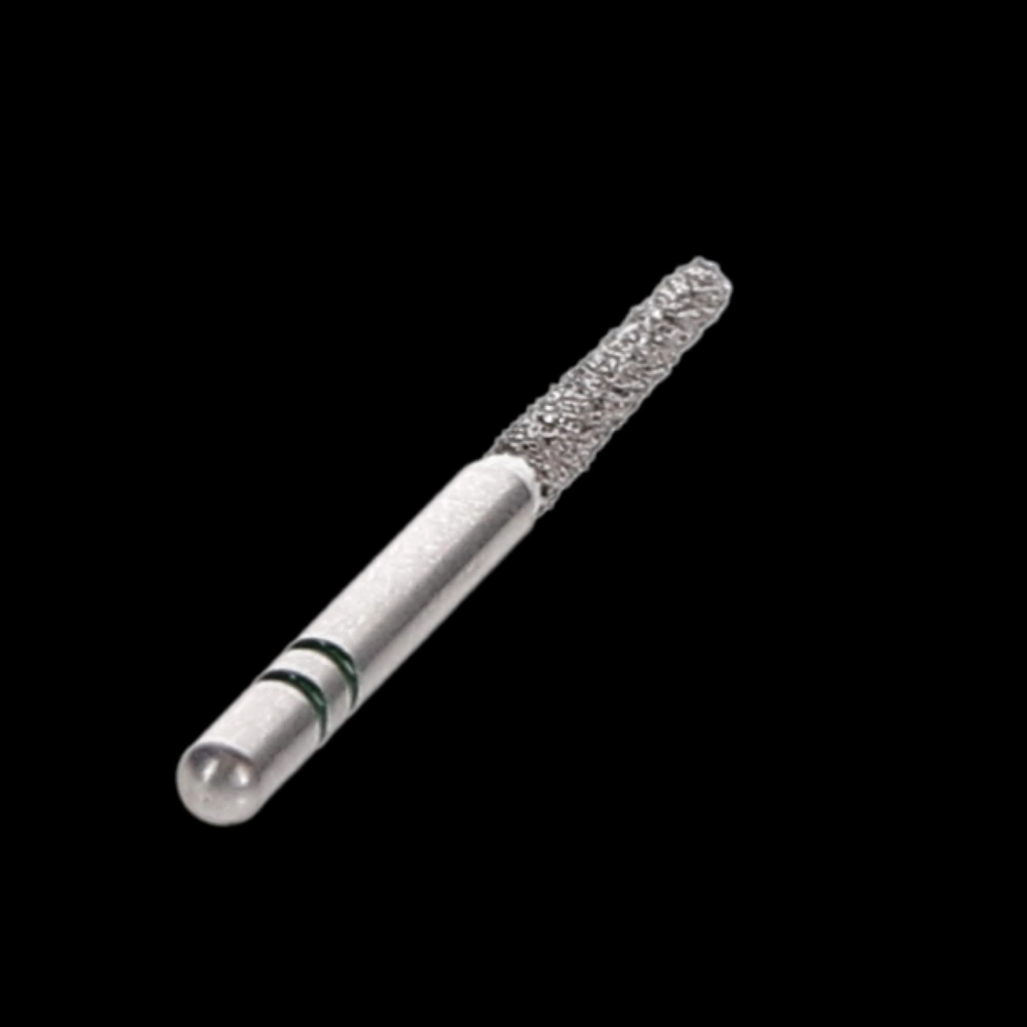 Two Striper Diamond Bur, FG, KR Taper Flat End, 722.8 KR, Coarse, Green, 1.5 mm Major/1.0 mm Minor Diameter, 8.0 mm Length, 5/Pk, 2015360 thumbnail 4