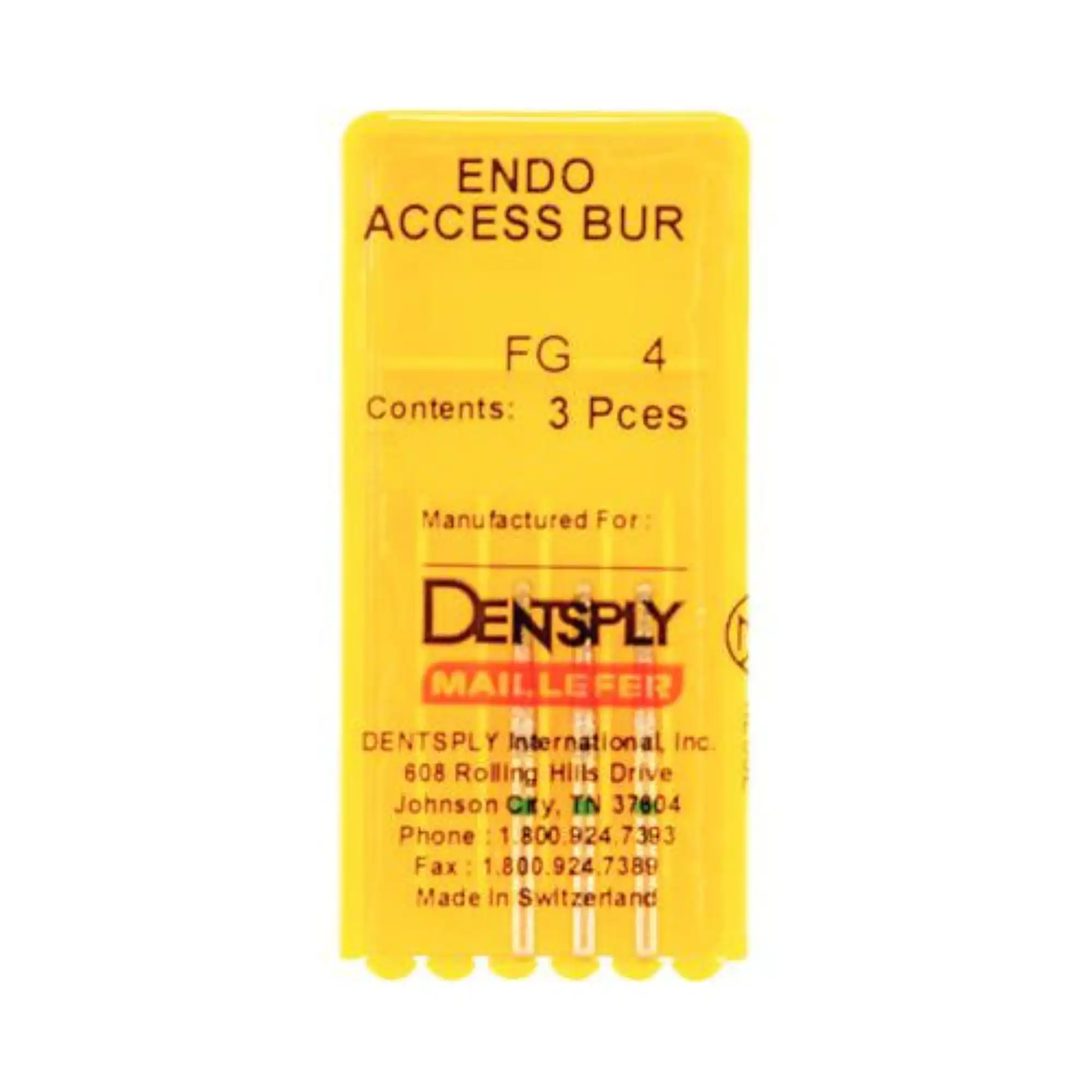 Dentsply Sirona Endo-Access Bur #4, Friction Grip, 21mm, Diamond-Coated Stainless Steel, 3/Pkg, 668801 thumbnail 2