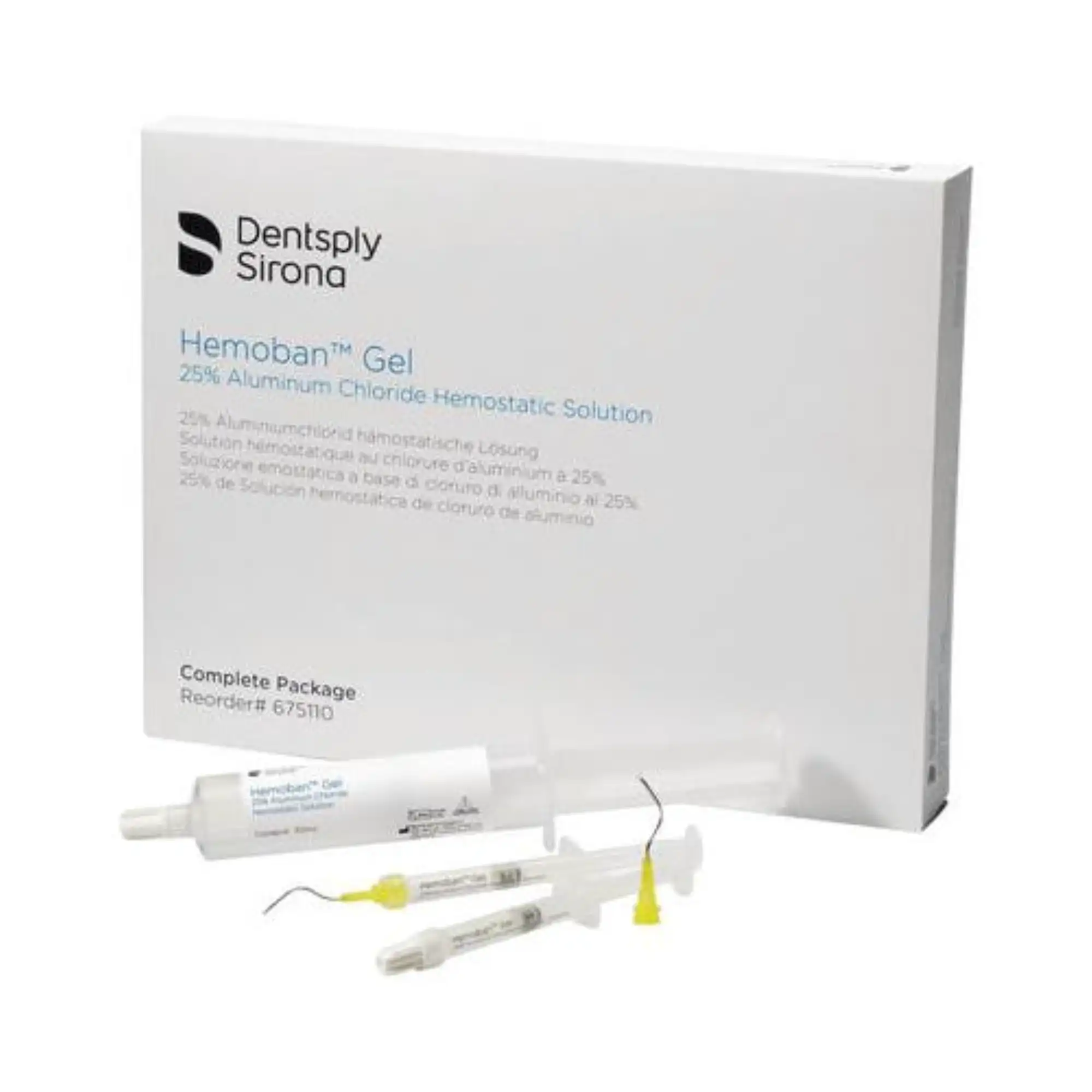 Dentsply Hemoban Hemostatic Gel 25% Aluminum Chloride, Complete Package - Hemoban Gel 25% Complete Package - Image 1