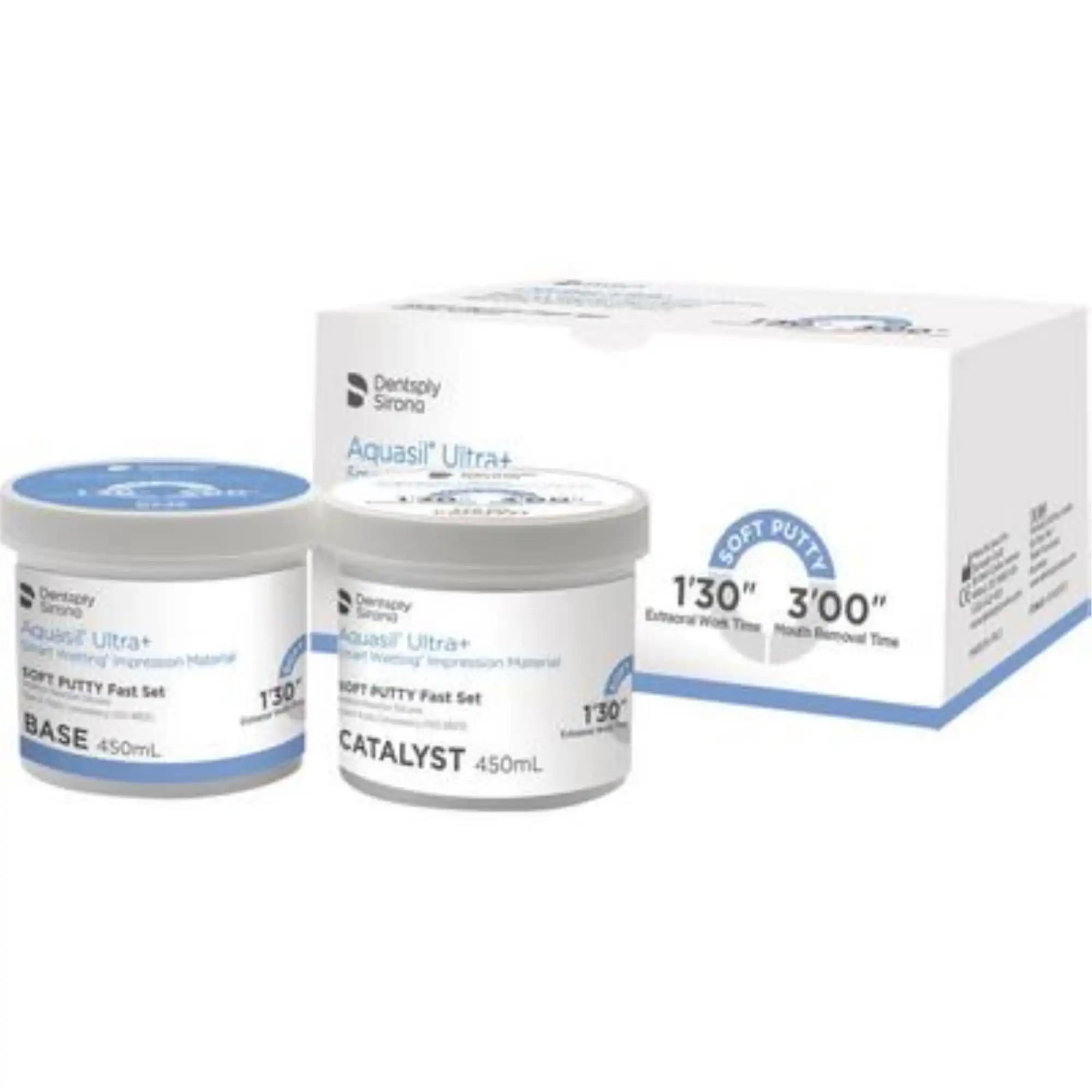 Aquasil Ultra+ Soft Putty Fast Set VPS Impression Material, 2 x 450 mL (Base & Catalyst), 678620 thumbnail 2