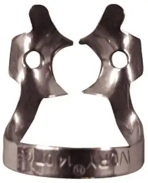 Ivory Tiger Rubber Dam Clamp, #14DT, Winged, Serrated, Molar Distal Access, Stainless Steel, 1 Each, 50057857 thumbnail 2