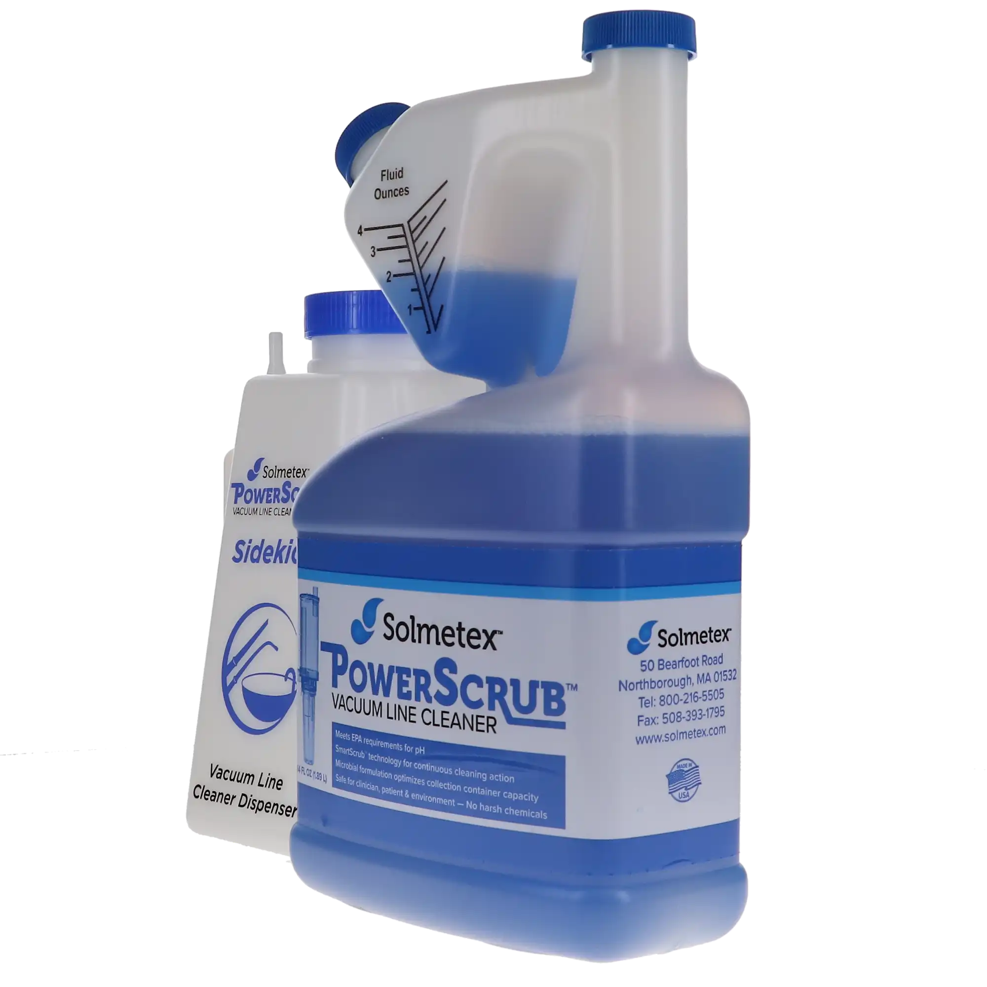 Solmetex PowerScrub Vacuum Line Cleaner Intro Kit, 64 oz Bottle with Sidekick Dispenser, PCS-VLIK thumbnail 15