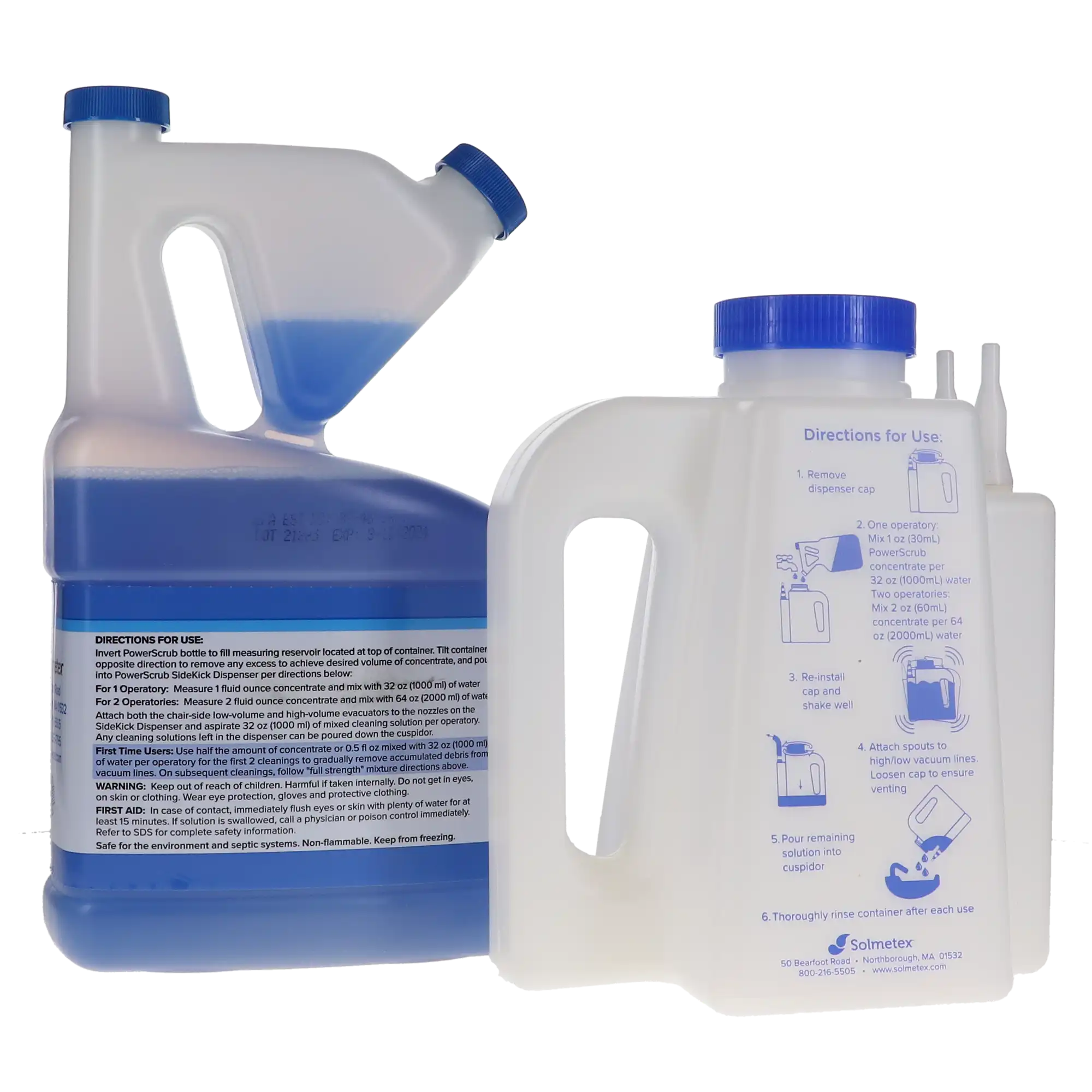 Solmetex PowerScrub Vacuum Line Cleaner Intro Kit, 64 oz Bottle with Sidekick Dispenser, PCS-VLIK thumbnail 16