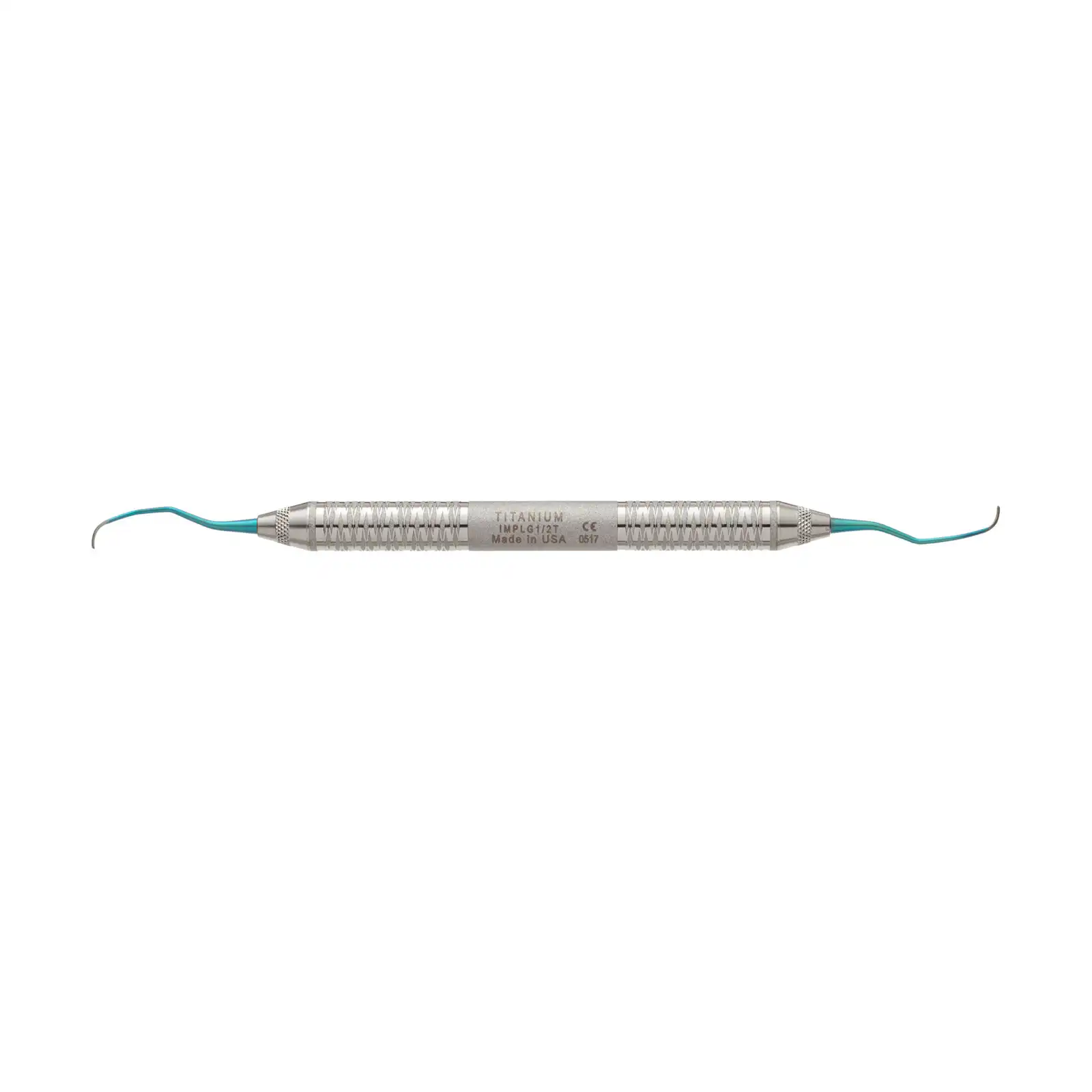 Hu-Friedy Titanium Implant Scaler, Langer 1/2, Double-Ended, Teal Anodized, IMPLG1/2T thumbnail 2