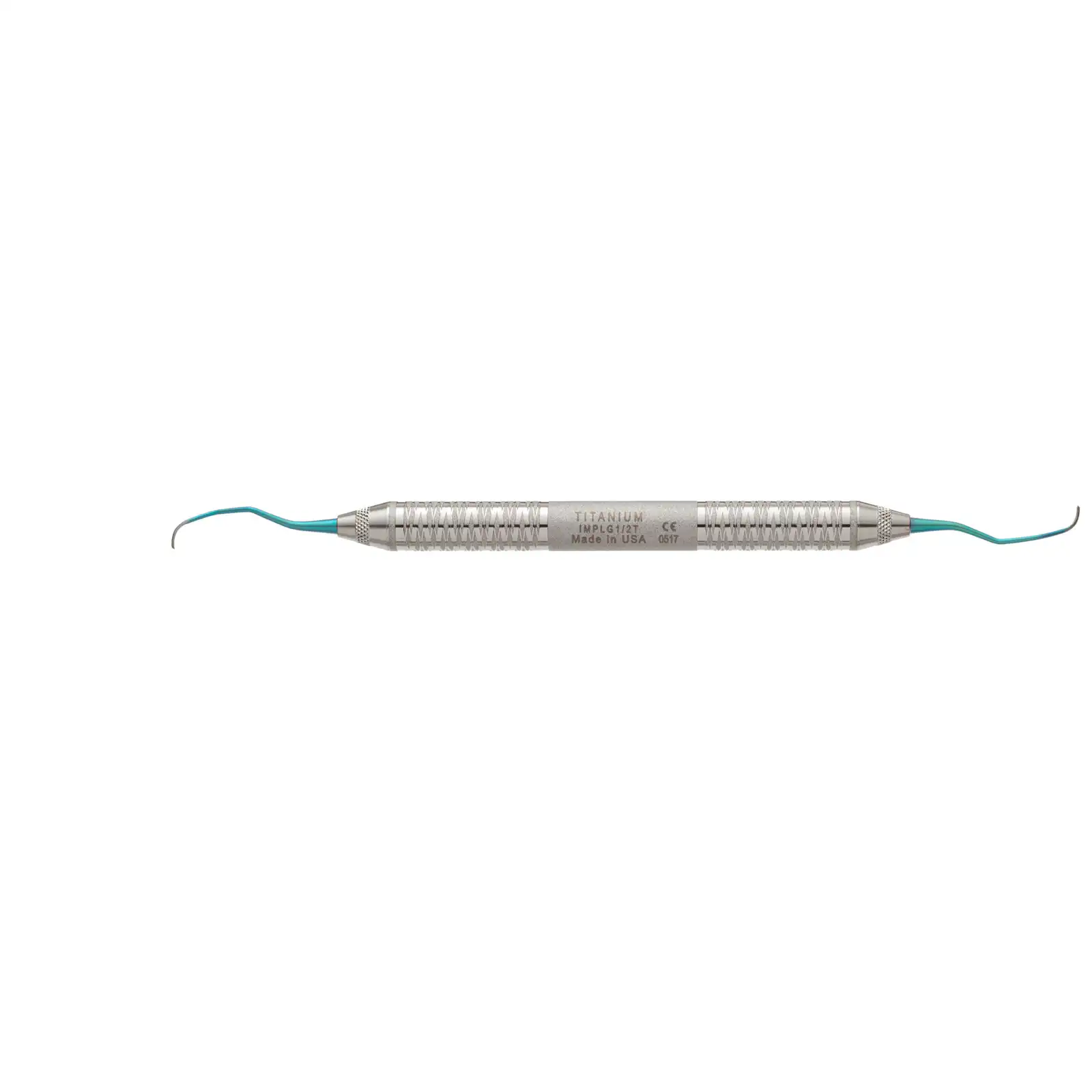 Hu-Friedy Titanium Implant Scaler, Mini Five 1/2, Double-Ended, Teal Anodized, IMPM1/2T thumbnail 2