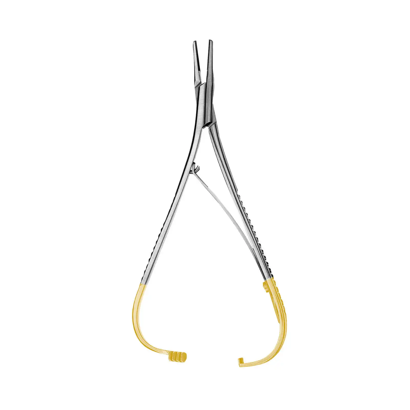 Hu-Friedy Perma Sharp® Mathieu-Kocher Needle Holder, 14 cm/5.5", Tungsten Carbide, Serrated, Gold-Plated Spring Handle, 1 Each thumbnail 2