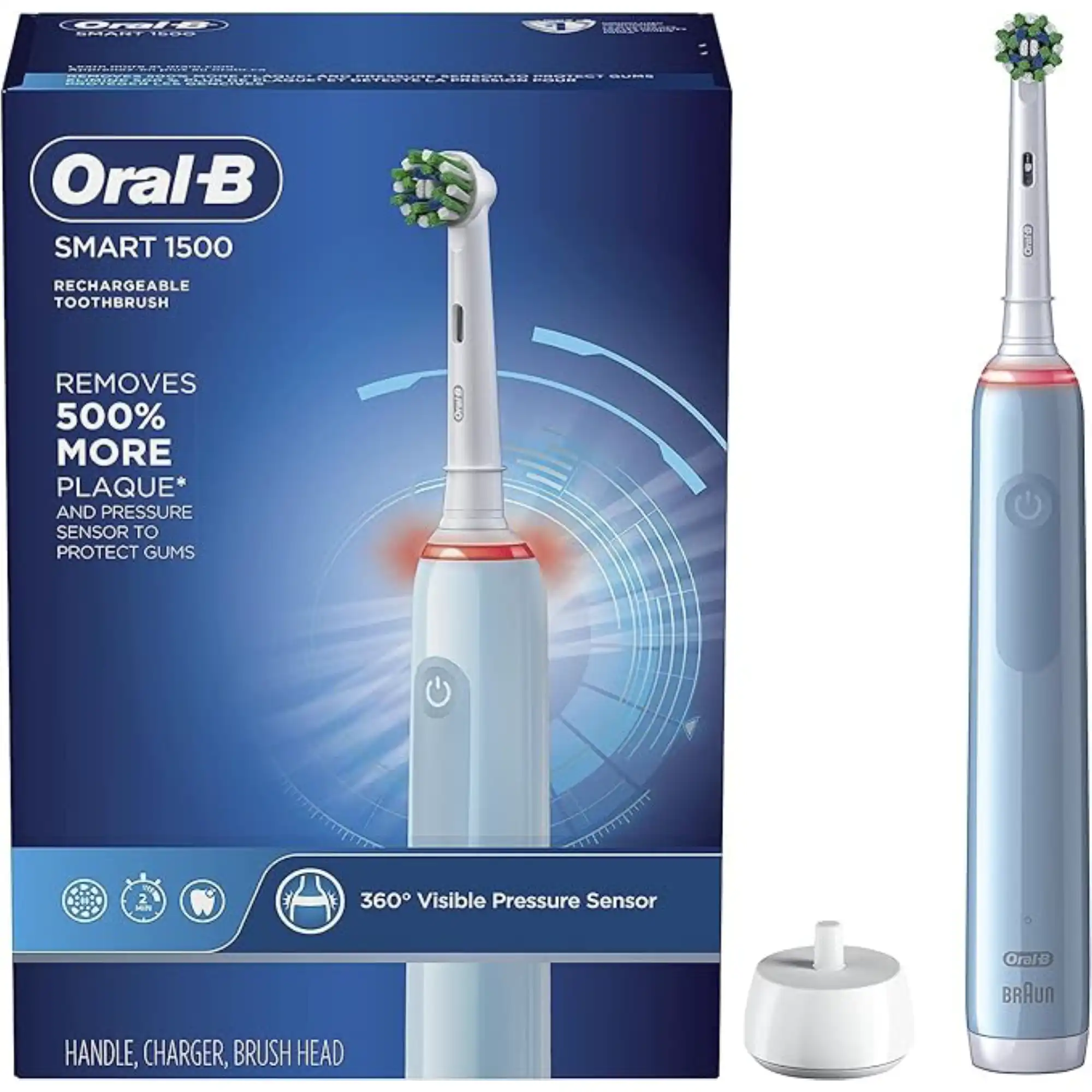 Oral-B Smart 1500 Electric Rechargeable Toothbrush, 3/Case thumbnail 2