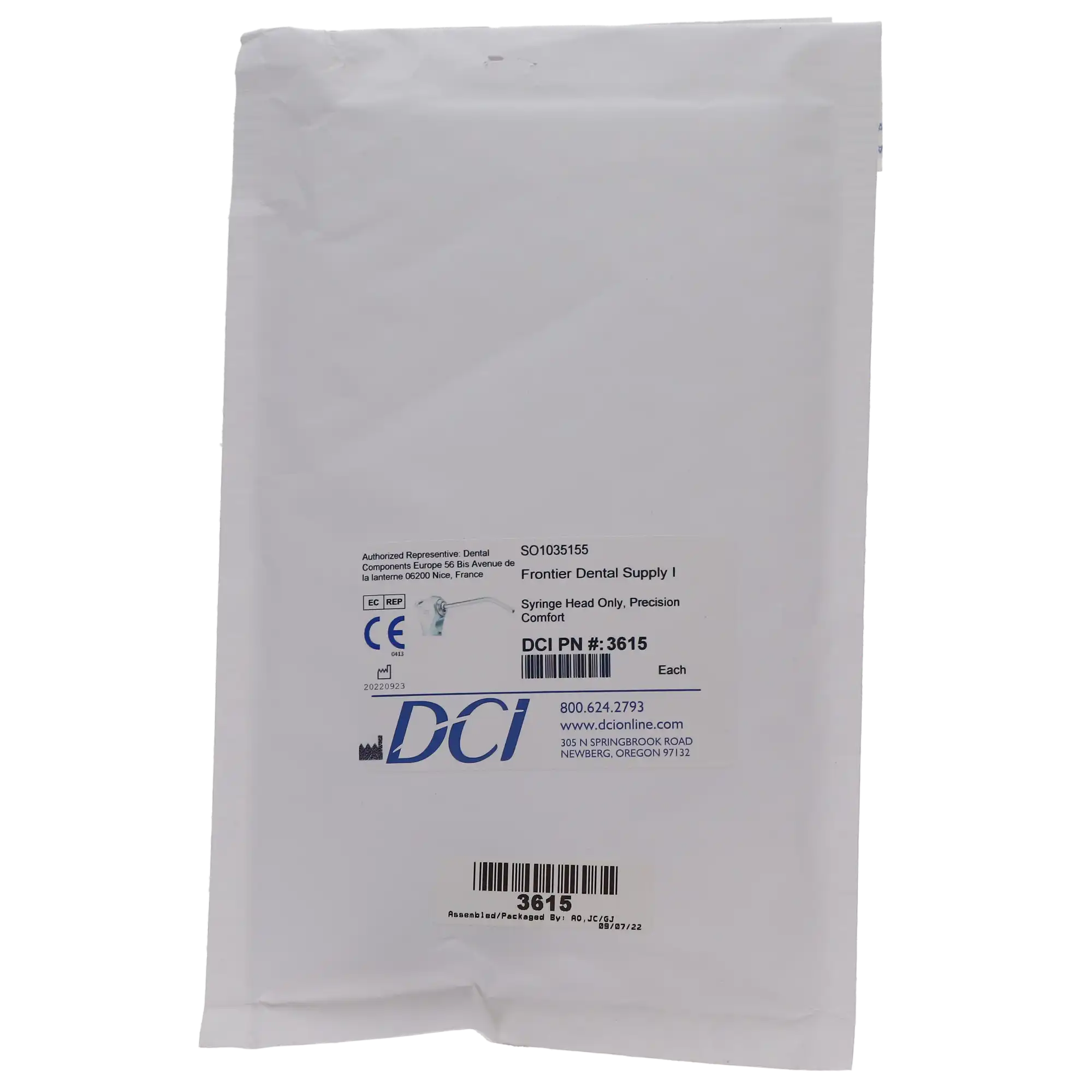 DCI International Precision Comfort Syringe Head Only, 3615, 1/Pack thumbnail 4