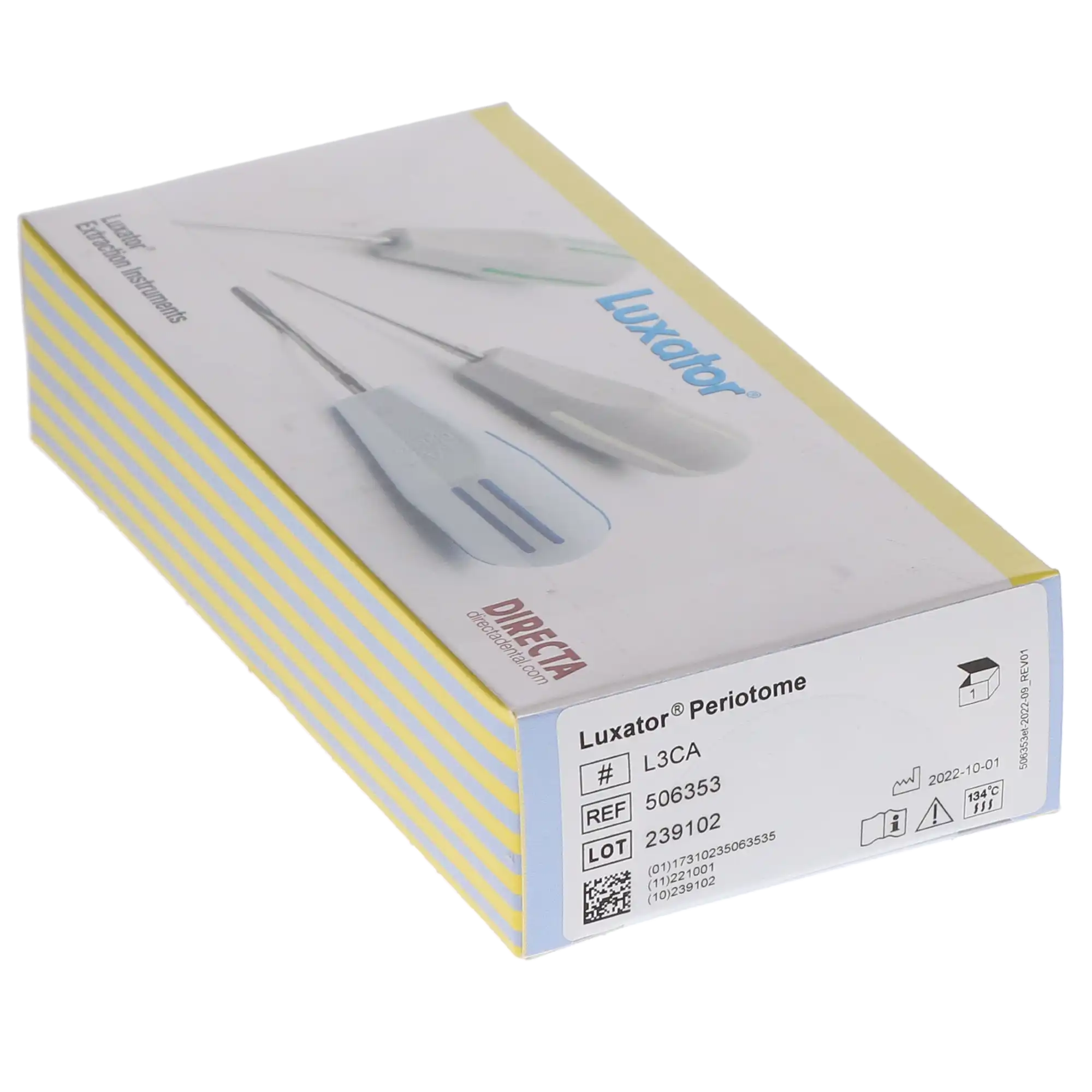 Directa Luxator Periotome L3CA, 3mm Contra Angle, Dark Blue Stripes, 1/Pk, 506353 thumbnail 4