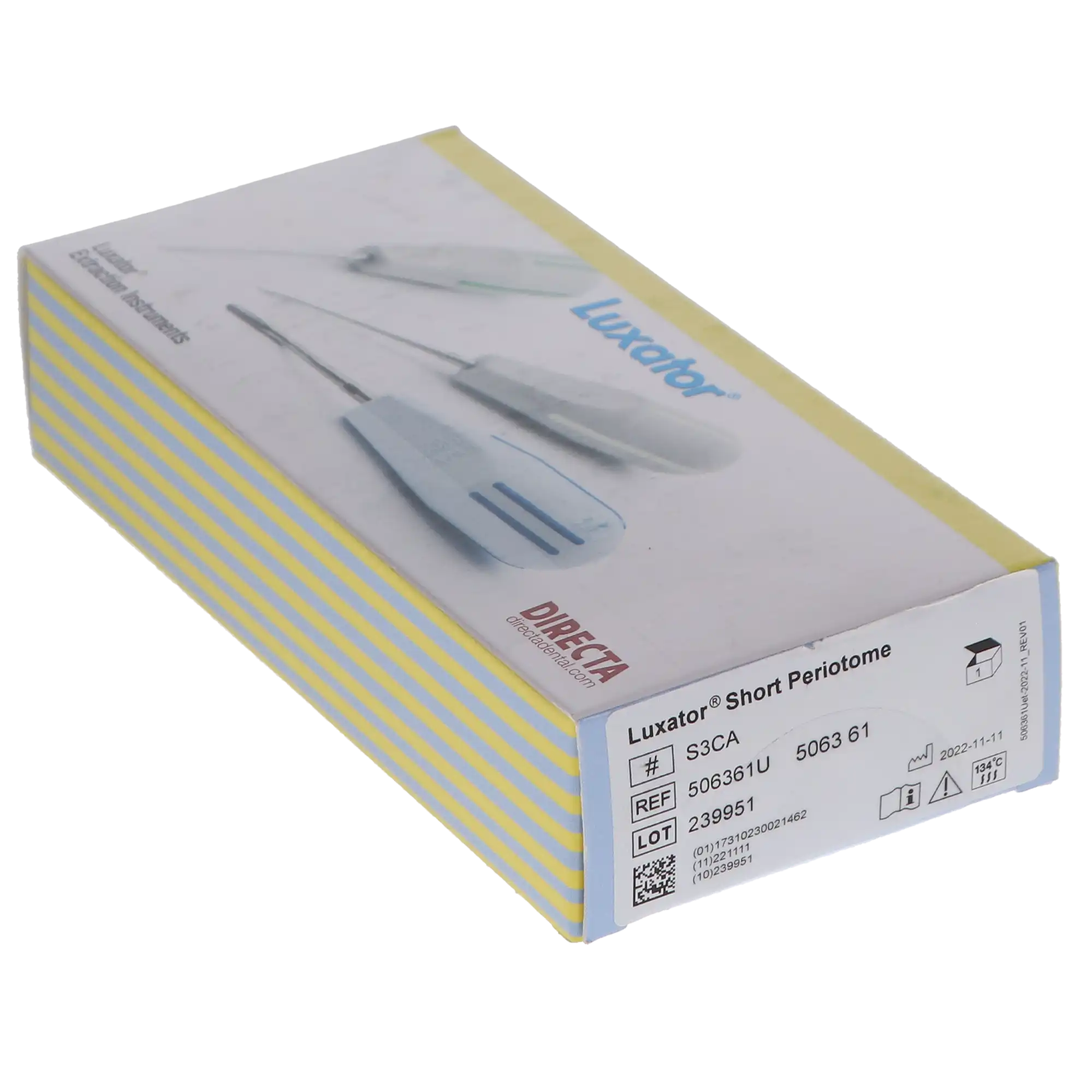 Luxator Short Periotome, 3mm Contra Angle Blade, Dark Blue, S3CA, 1/Pk, 506361 thumbnail 3