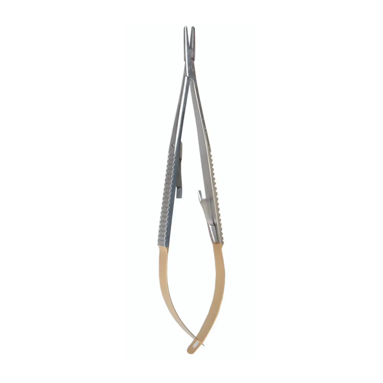 Castroviejo Flat Handle Needle Holder, Straight, 5.5", Tungsten Carbide Tips, 188TC thumbnail 2