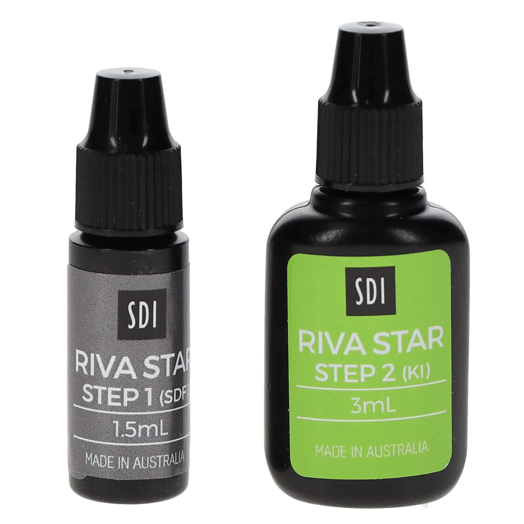Riva Star Tooth Desensitizing Agent SDF, 2-Bottle Kit (Step 1: 1.5mL Silver Fluoride, Step 2: 3.0mL Potassium Iodide), 1 Kit, 8800537 thumbnail 6