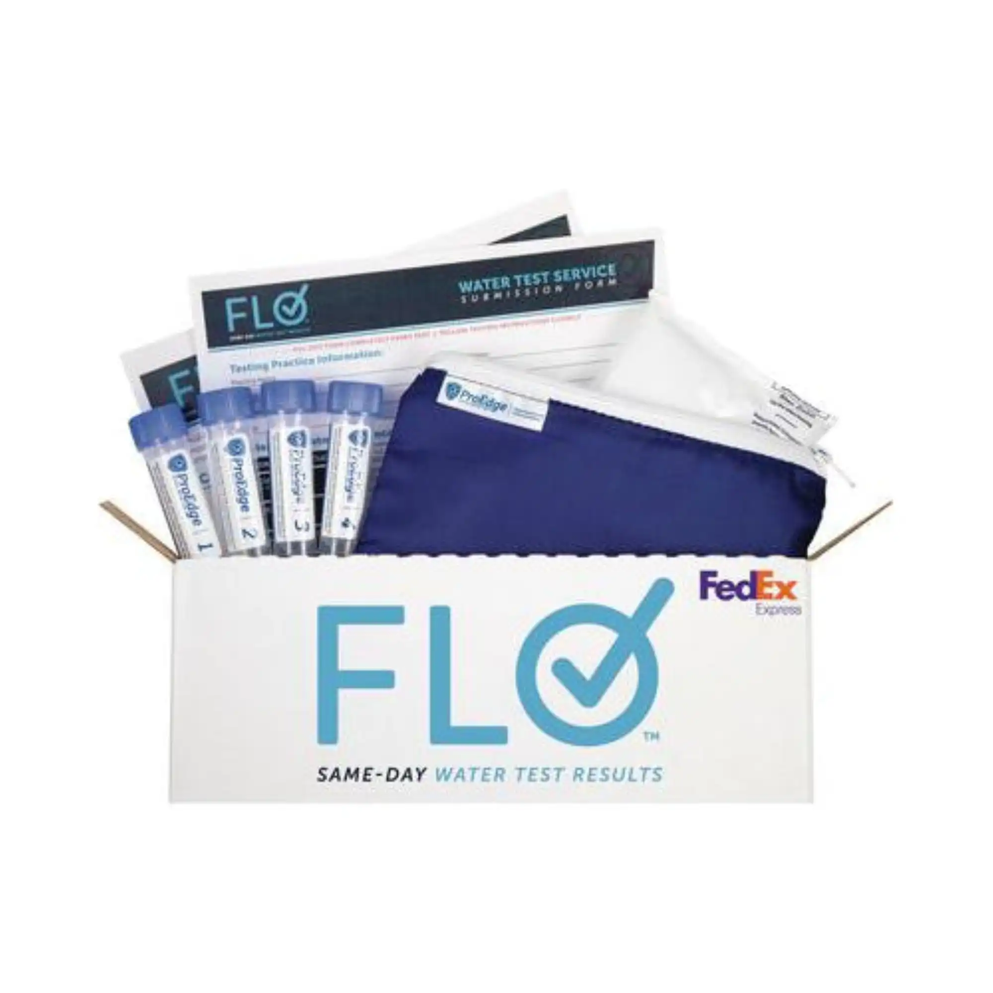 ProEdge Flo Mail-In Waterline Testing Kit, 4 Specimen Vials with Overnight Shipping Label, 90401 thumbnail 2
