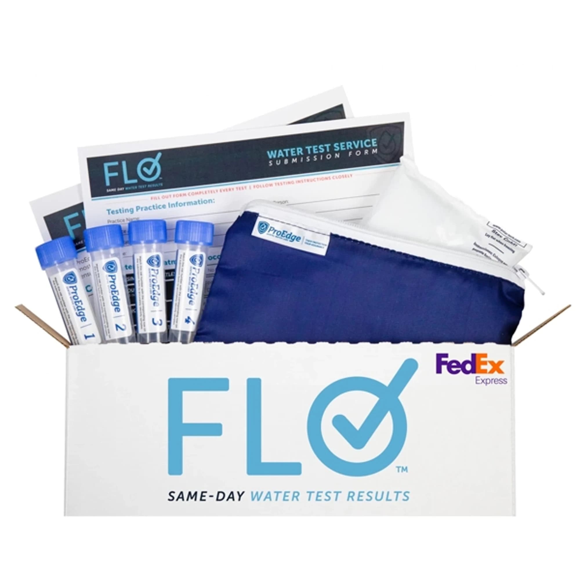 ProEdge Flo Mail-In Waterline Test Kit, 12 Specimen Vials with Overnight Mailing Label, 91201 thumbnail 2