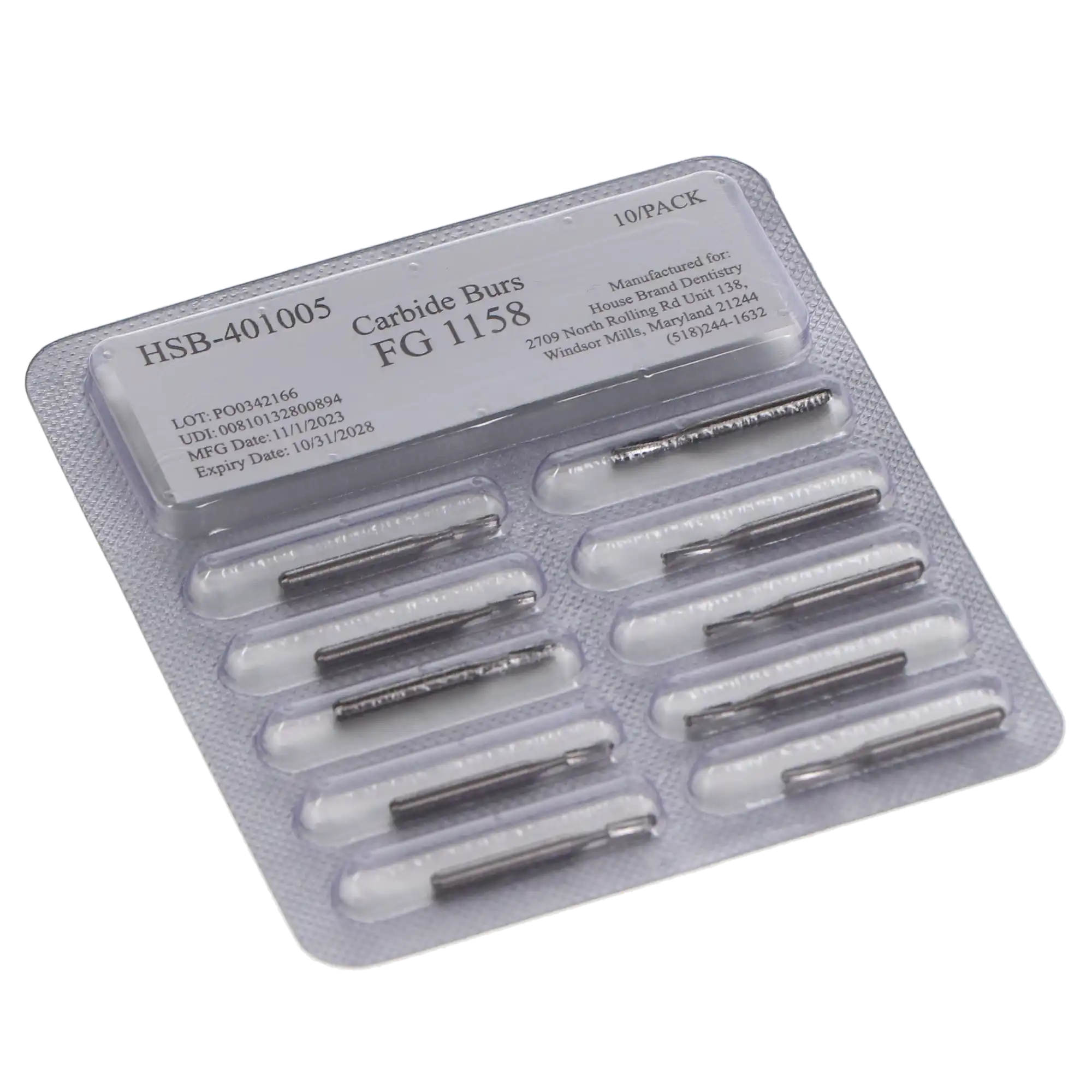 HSB Carbide Burs FG #1158, 100/Pk thumbnail 3