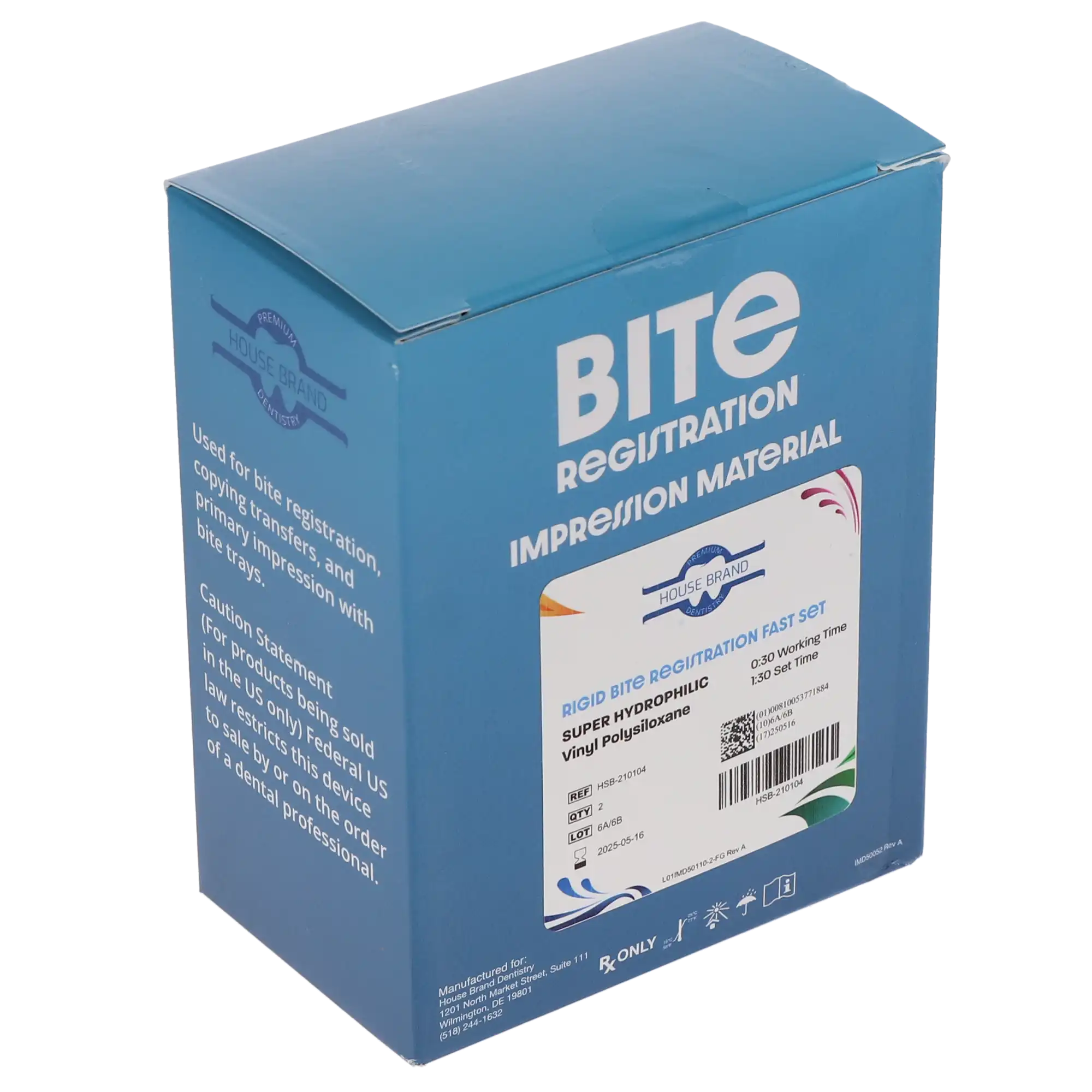 Defend Bite Registration Material, Unflavored Super Fast Set, 2 x 50 mL Cartridges with 6 Mixing Tips, 210104 thumbnail 3