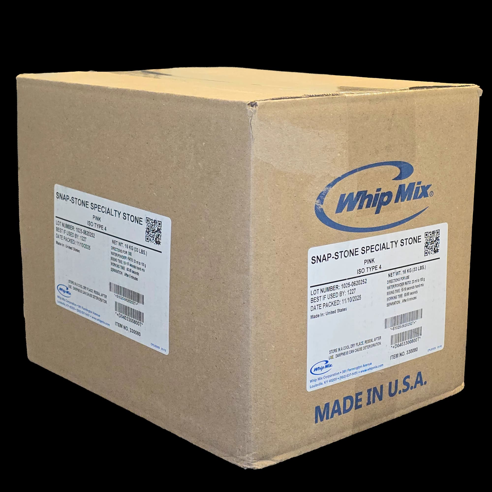 Whip Mix Snap-Stone Fast-Setting Type IV Stone, Pink, 33 lb Carton, 330080 thumbnail 4