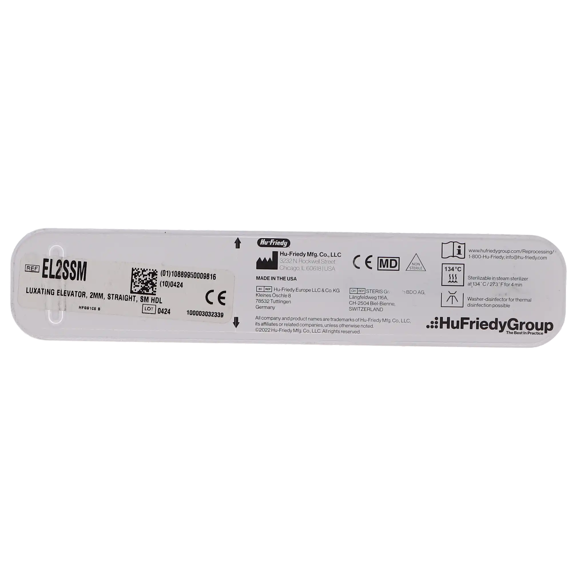 Hu-Friedy Elevator Luxating 2mm Straight Small Handle Ergo Dynamic, EL2SSM thumbnail 5