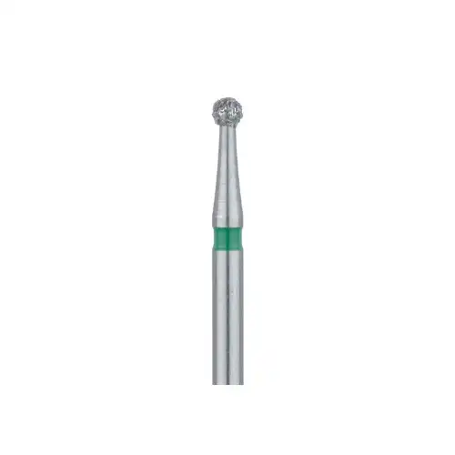 Meisinger Multi-Use Diamond Bur, FG, Round, #801G, 1.6 mm, Coarse, Green, 5/Pk, 801G-016-FG thumbnail 3