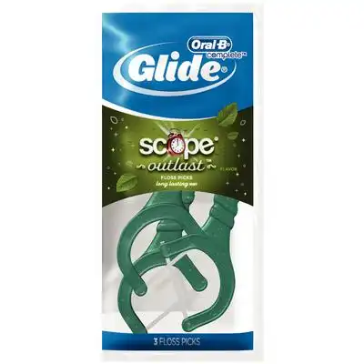 Oral-B Glide Complete Floss Picks with Scope, 3 Picks per Pack, 72 Packs per Box (216 Picks Total) thumbnail 2
