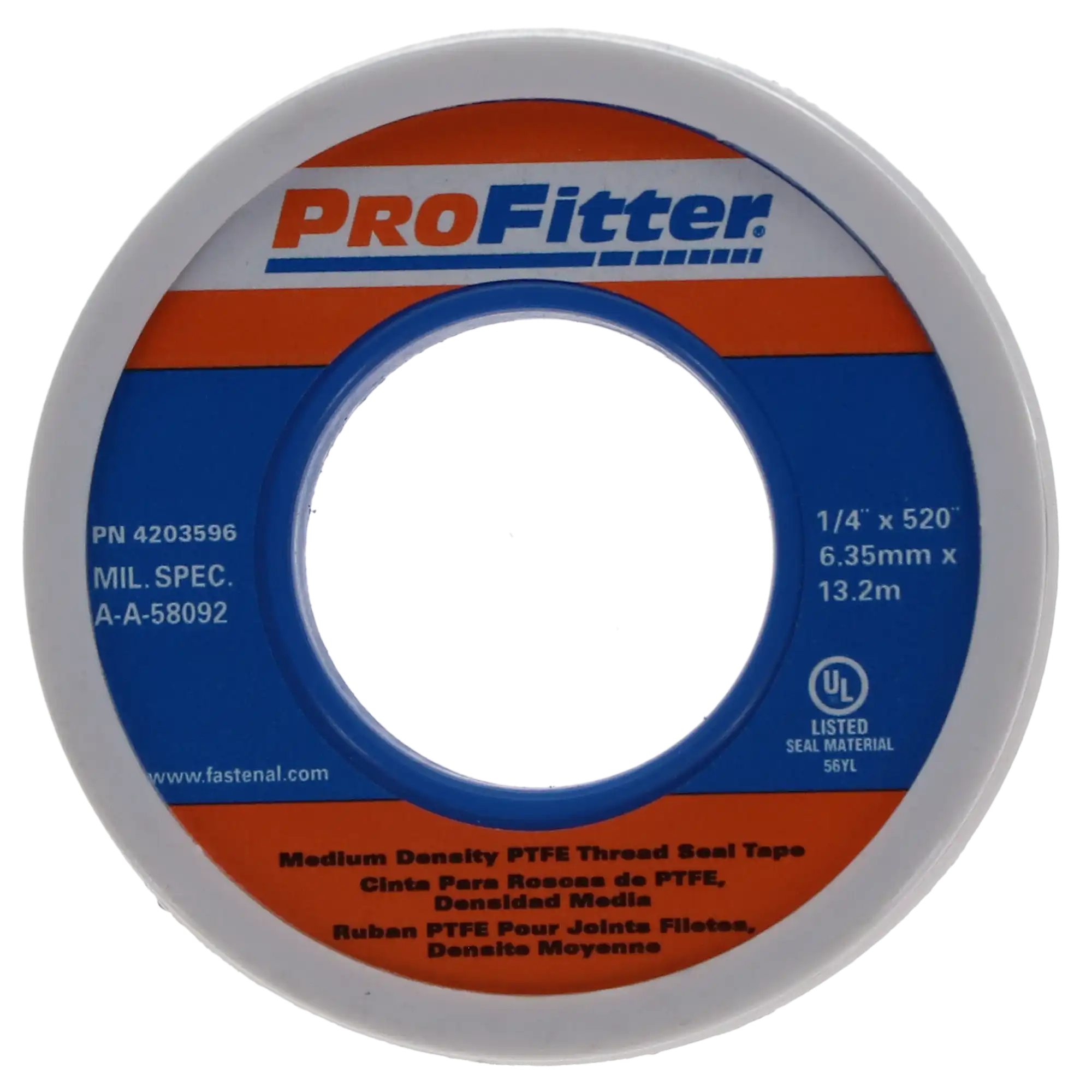 DCI International Teflon Tape, 1/4" x 14.44 Yards, Single Roll, 9950 thumbnail 5