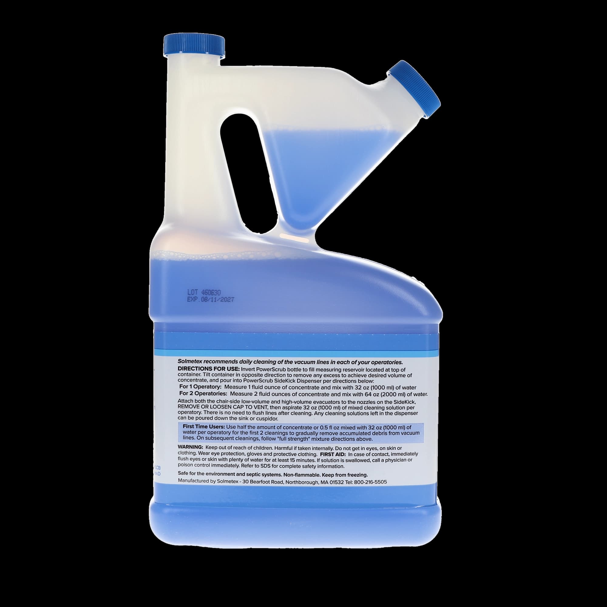 Solmetex PowerScrub Vacuum Line Cleaner Case Kit, 64 oz x 4/Case, PCS-VLCK thumbnail 9