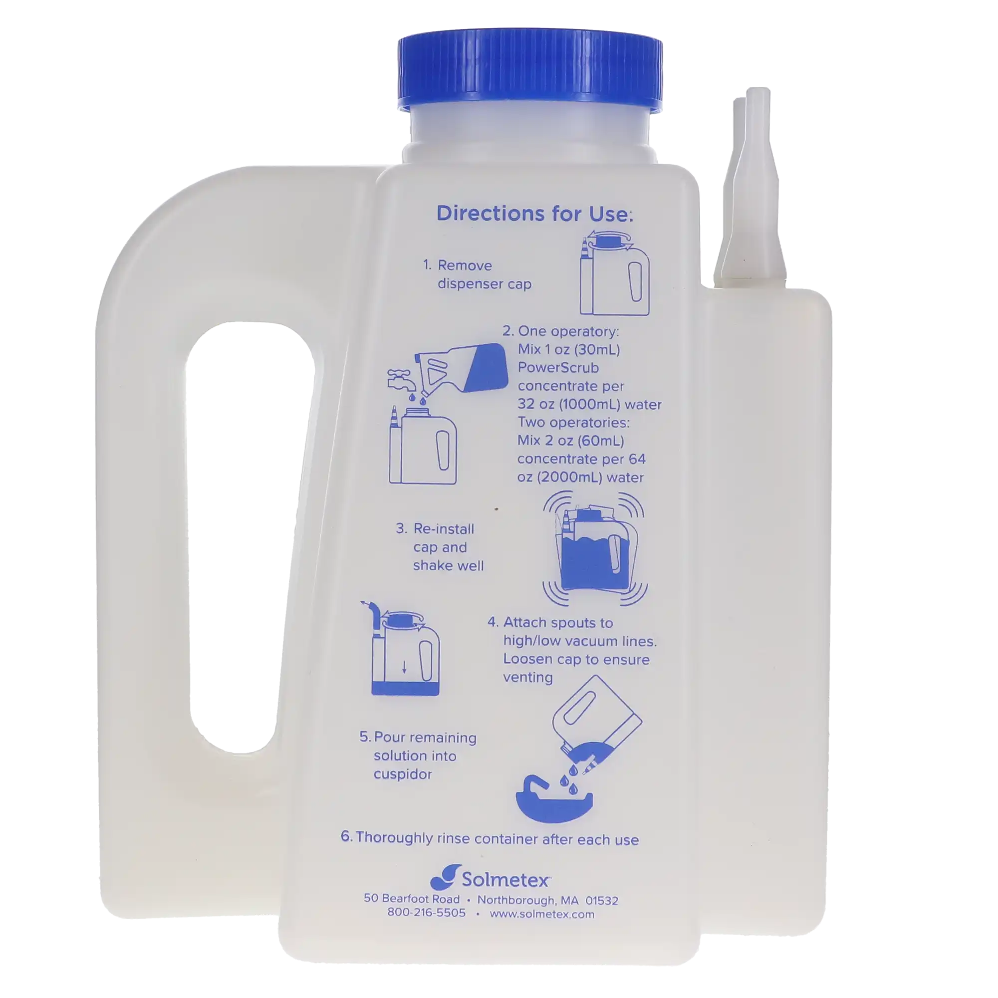 Solmetex PowerScrub Vacuum Line Cleaner Sidekick Dispenser, 64 oz, PCS-VLSK thumbnail 9